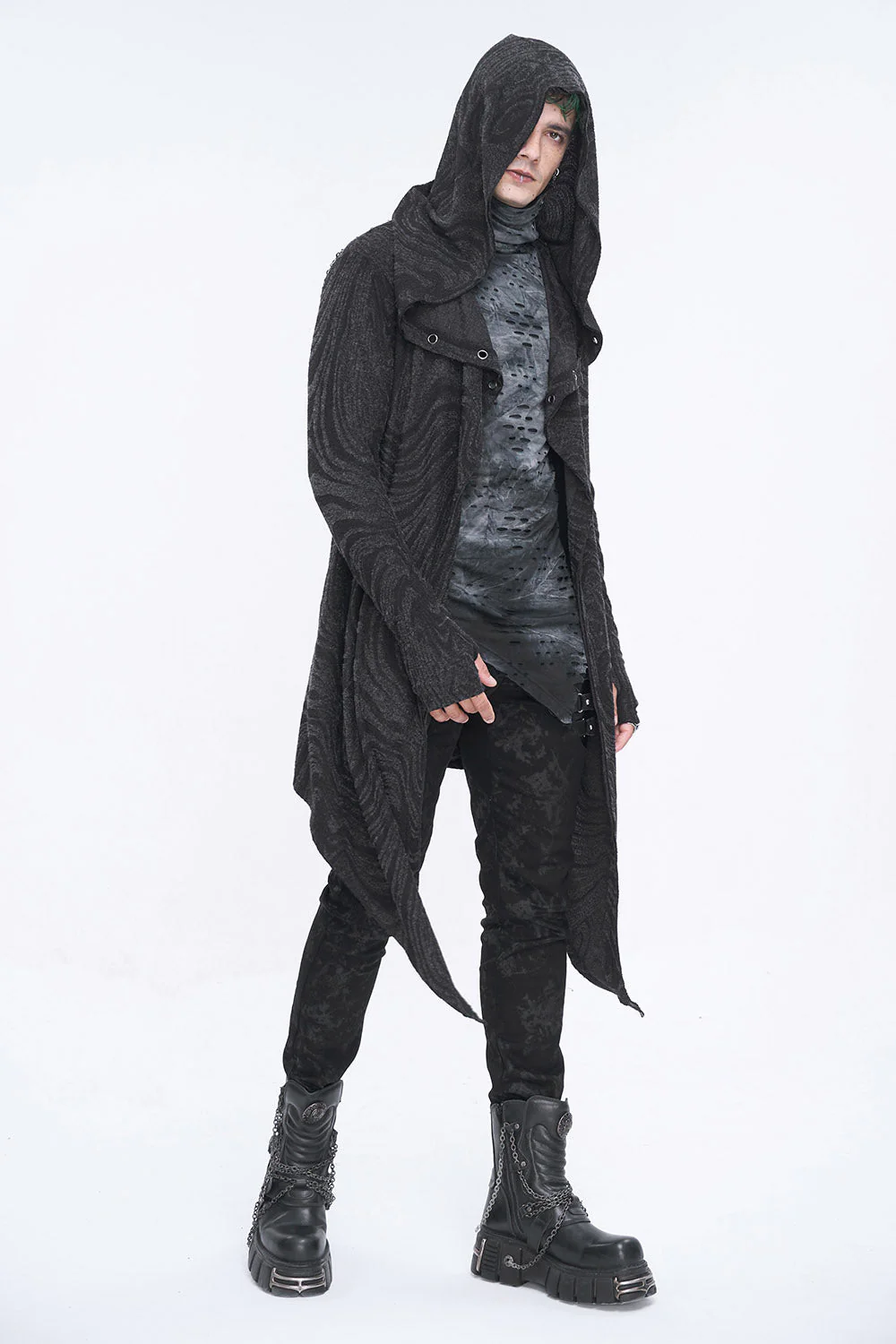 Chained Corrosion Hooded Cardigan - Image 3