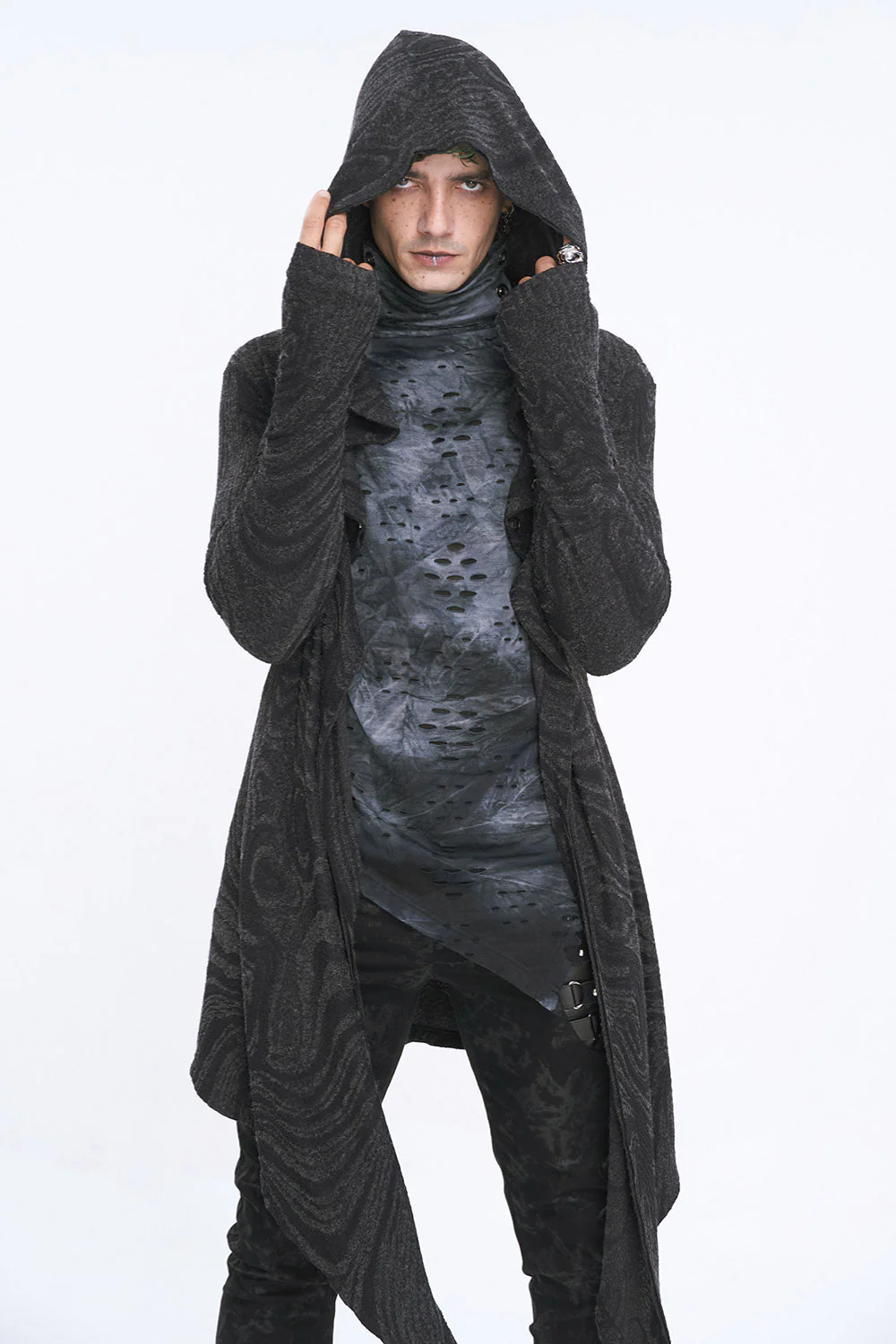 Chained Corrosion Hooded Cardigan - Image 4