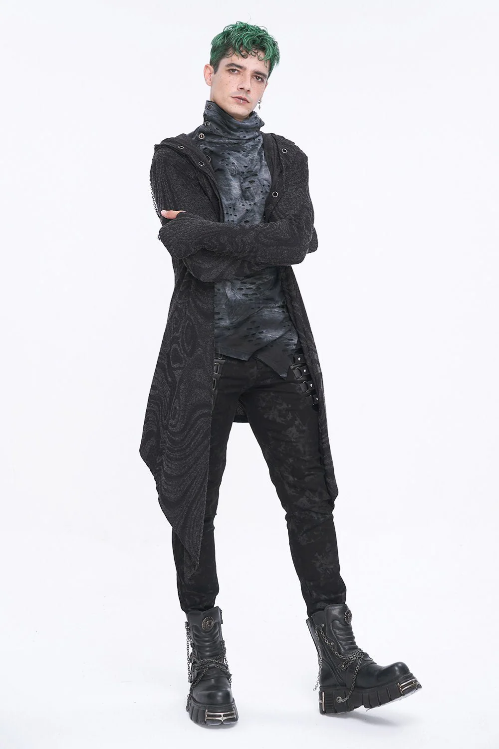 Chained Corrosion Hooded Cardigan - Image 5