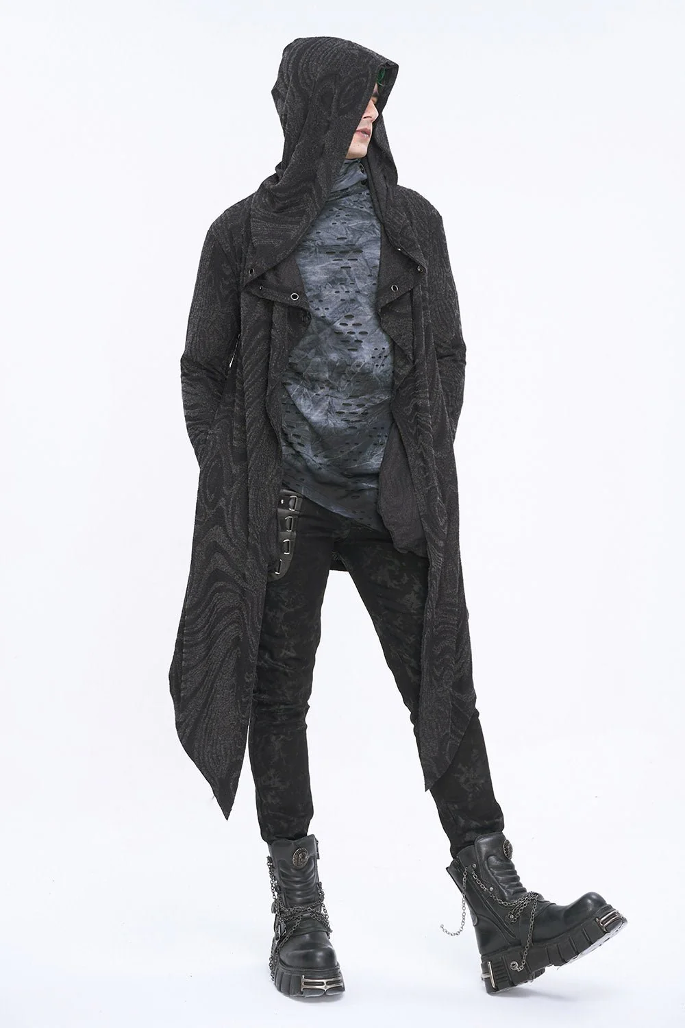 Chained Corrosion Hooded Cardigan - Image 9
