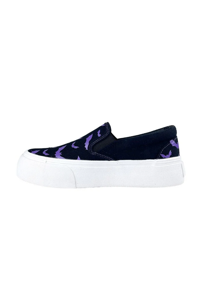 Chill Bat Platform Sneakers [BLACK/PURPLE] - Image 5