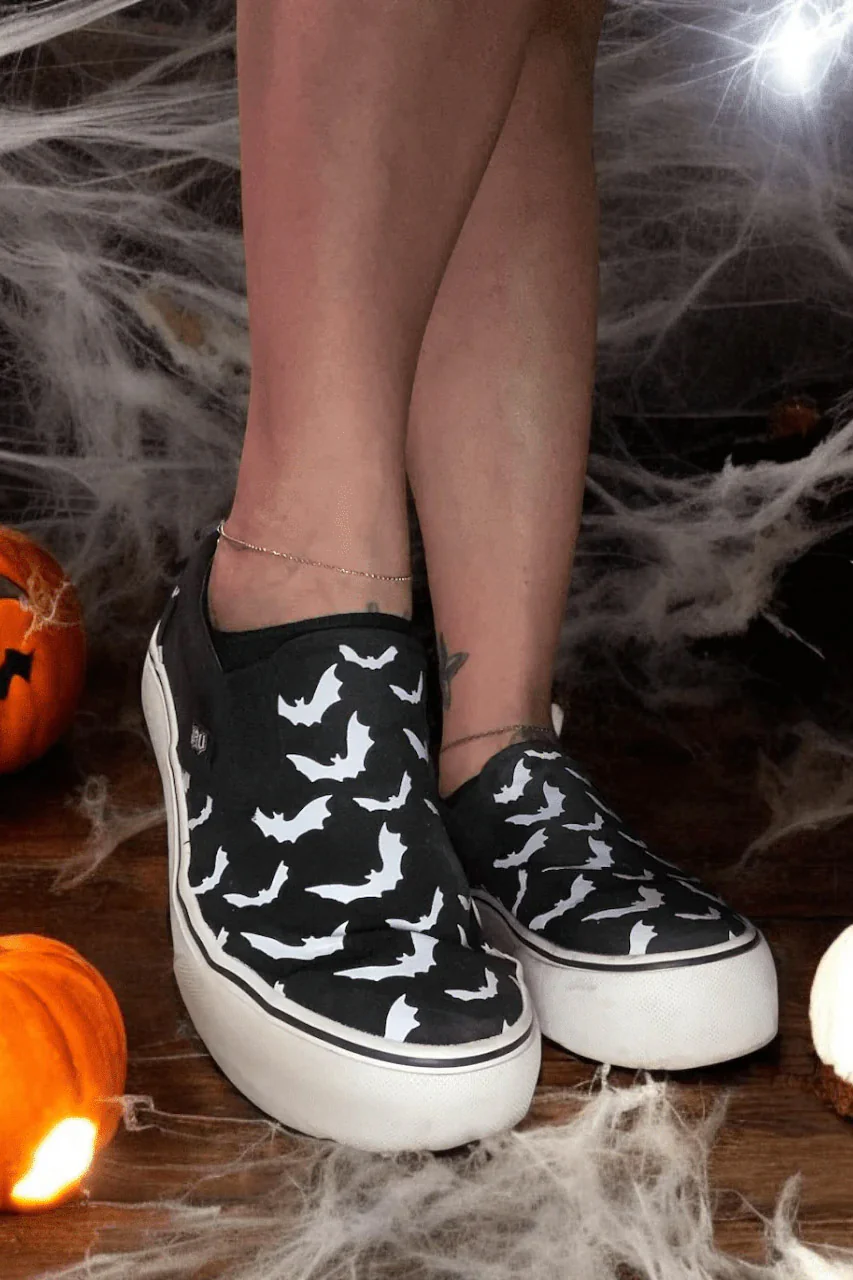 Chill Bat Platform Sneakers [BLACK/WHITE] - Image 10