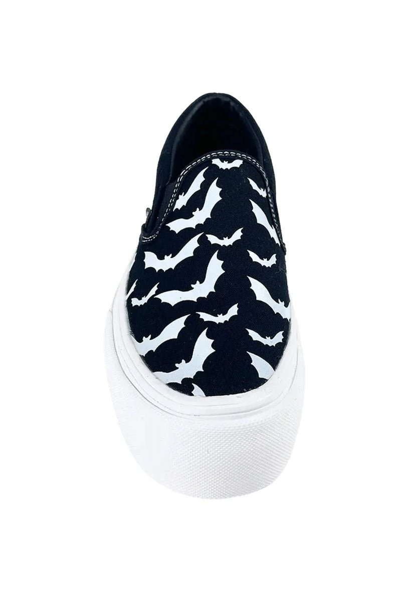 Chill Bat Platform Sneakers [BLACK/WHITE] - Image 5