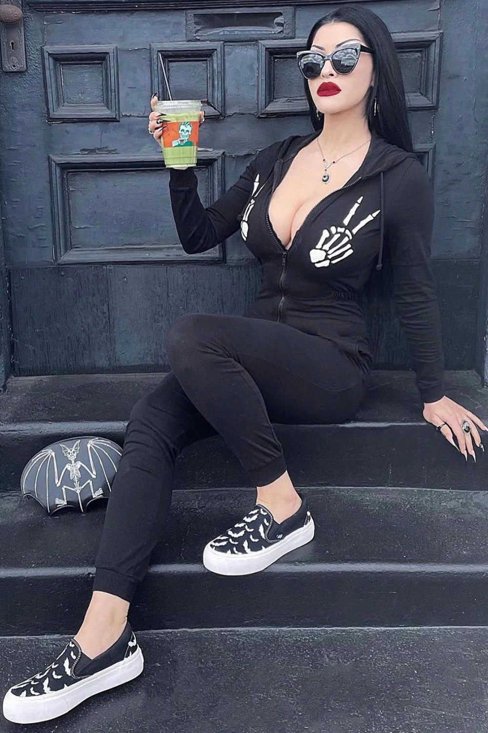 Chill Bat Platform Sneakers [BLACK/WHITE] - Image 9