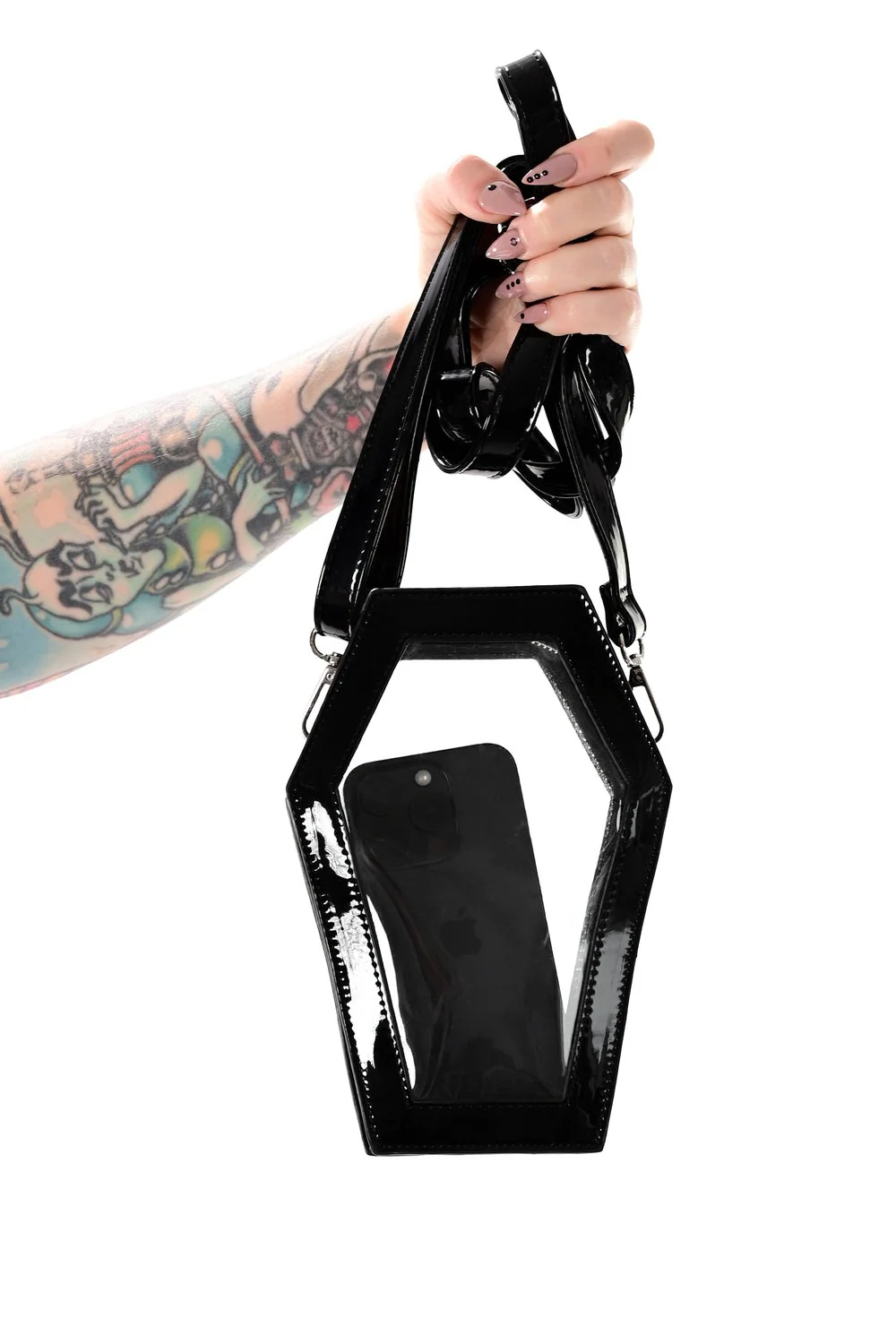 Clear Coffin Crossbody Bag - Image 2