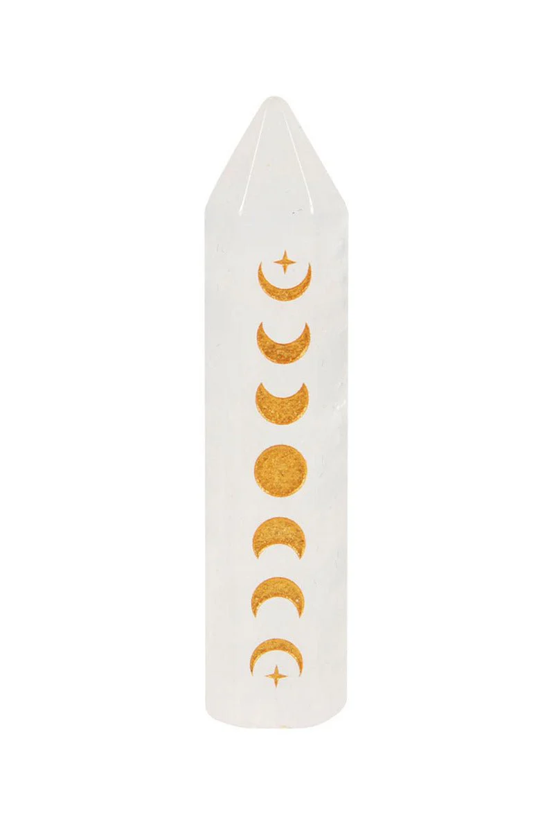 Clear Quartz Moon Phase Crystal Point - Image 2