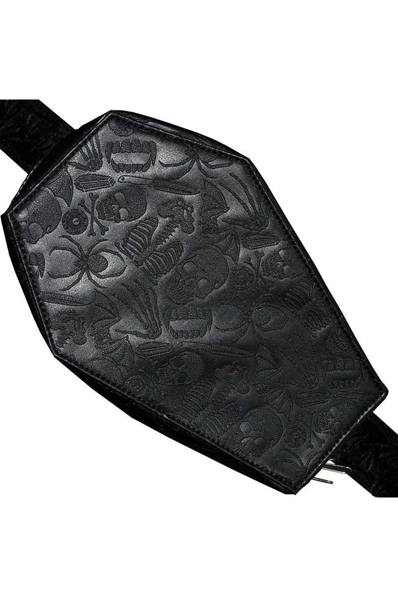 Coffin Embossed Skull Hip Pouch - Image 5