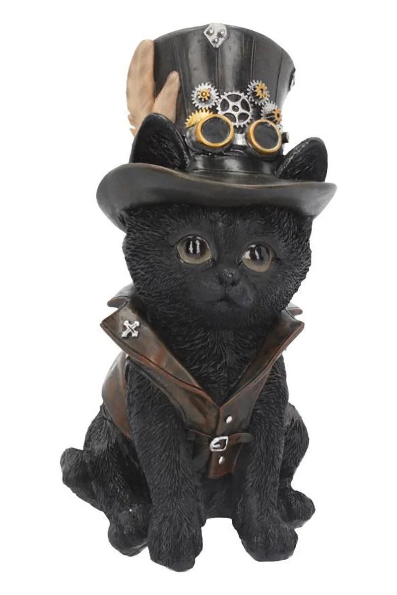 Cogsmiths Steampunk Cat Statue - Image 2