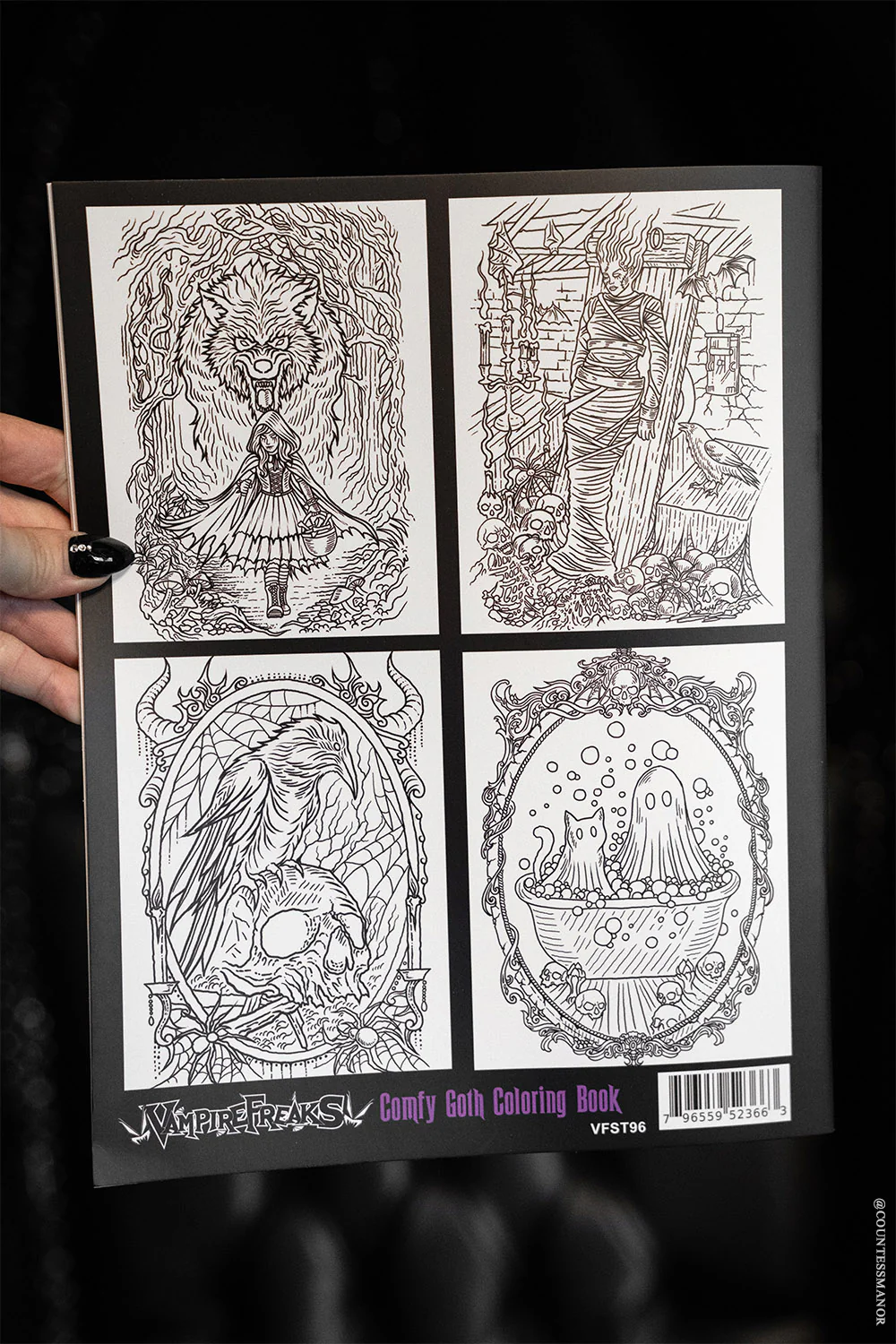 Comfy Goth Coloring Book For Adults - Image 11