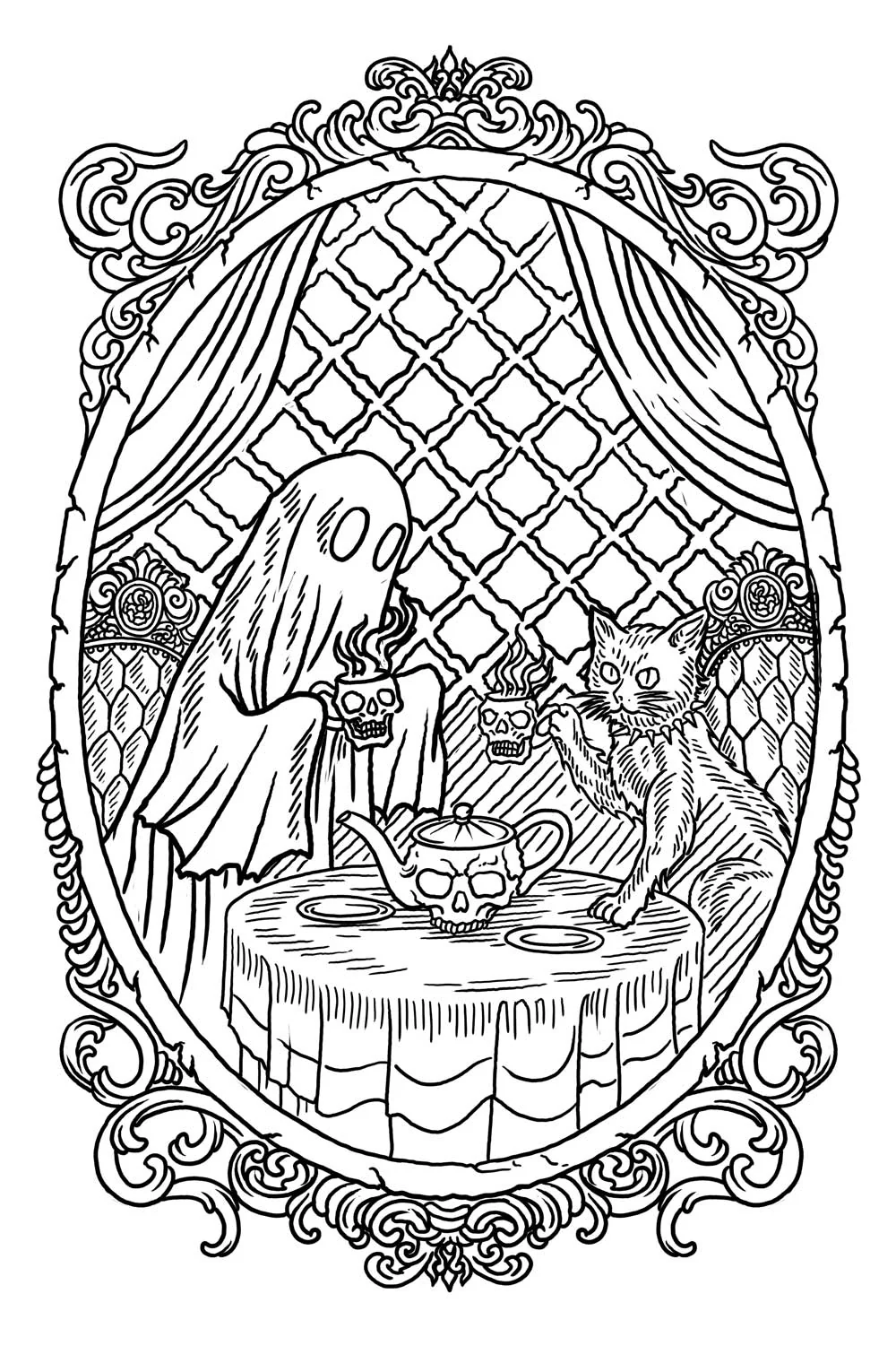 Comfy Goth Coloring Book For Adults - Image 2