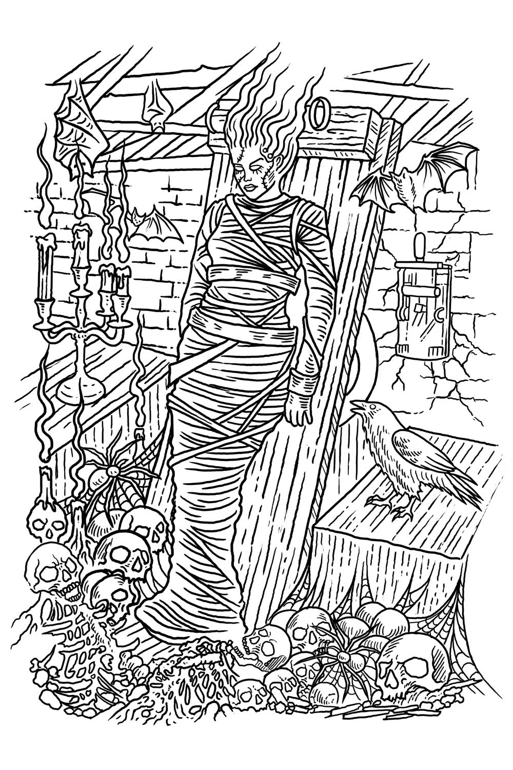 Comfy Goth Coloring Book For Adults - Image 3