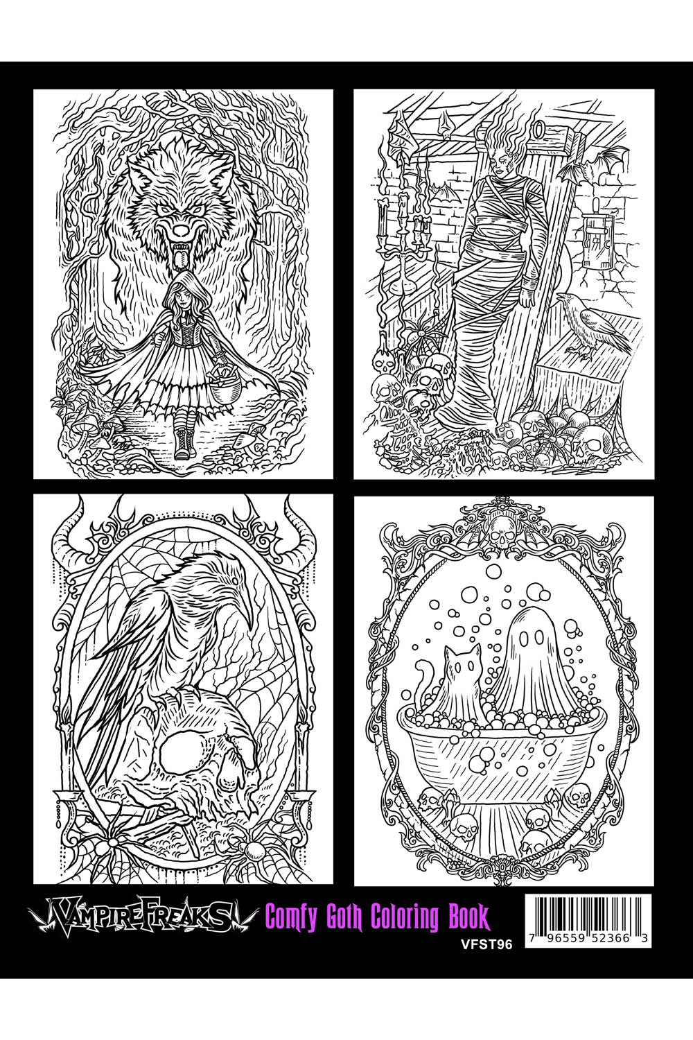 Comfy Goth Coloring Book For Adults - Image 6