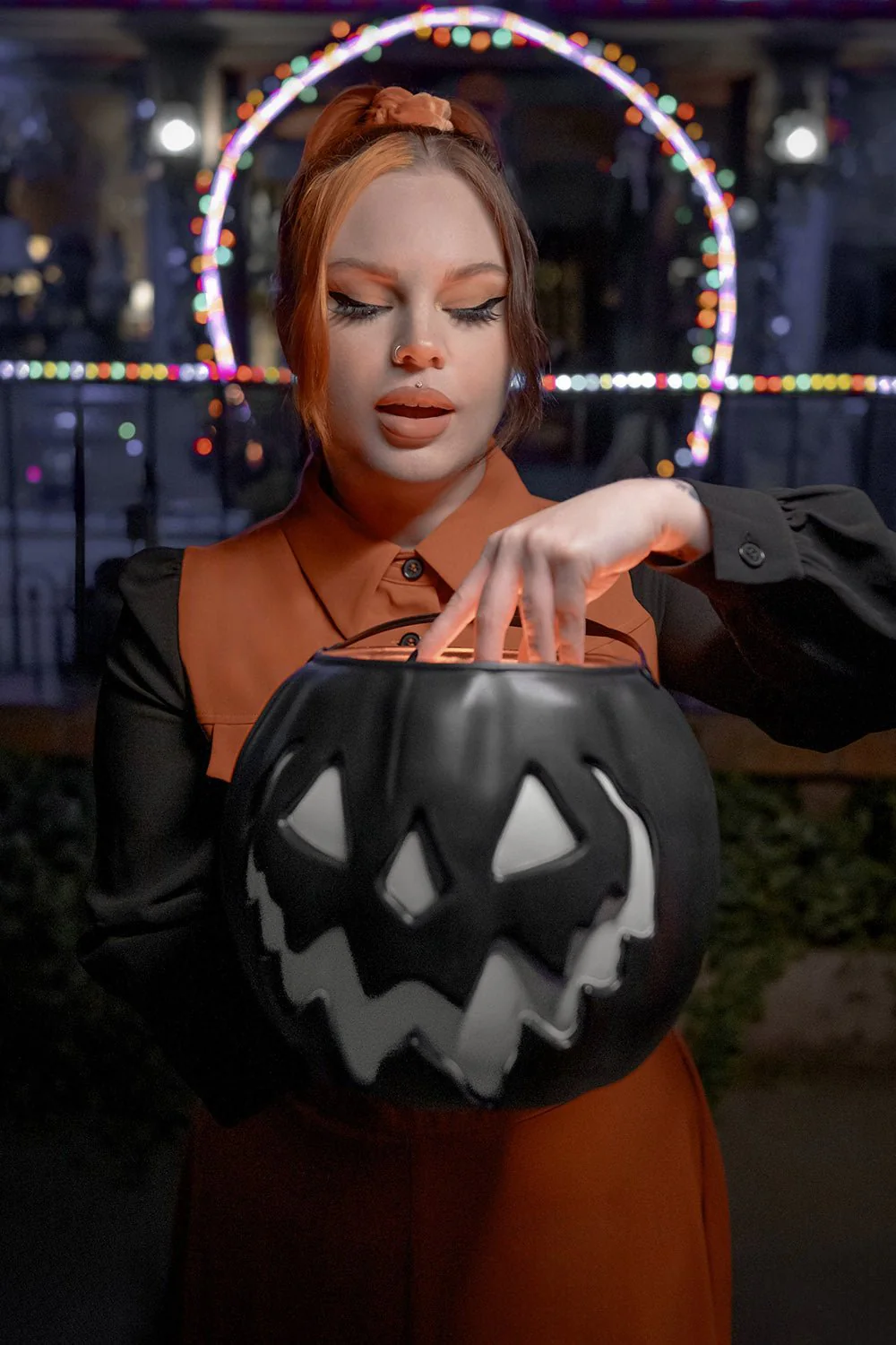 Haunted Hallows Pumpkin Pail [BLACK] - Image 3