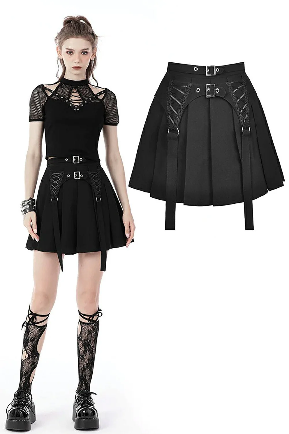 Corset Pleated Skirt