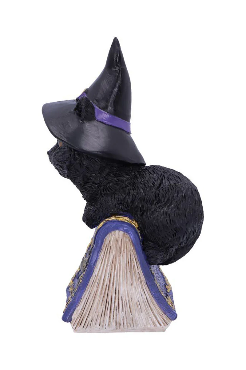 Pocus Black Cat Witch and Spellbook Figurine - Image 5