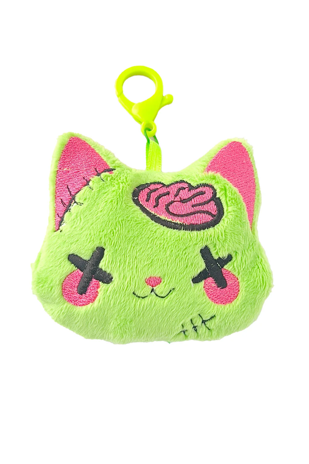 Creepy Cute Kawaii Zombie Cat Plush Bag Charm Keychain - Image 4