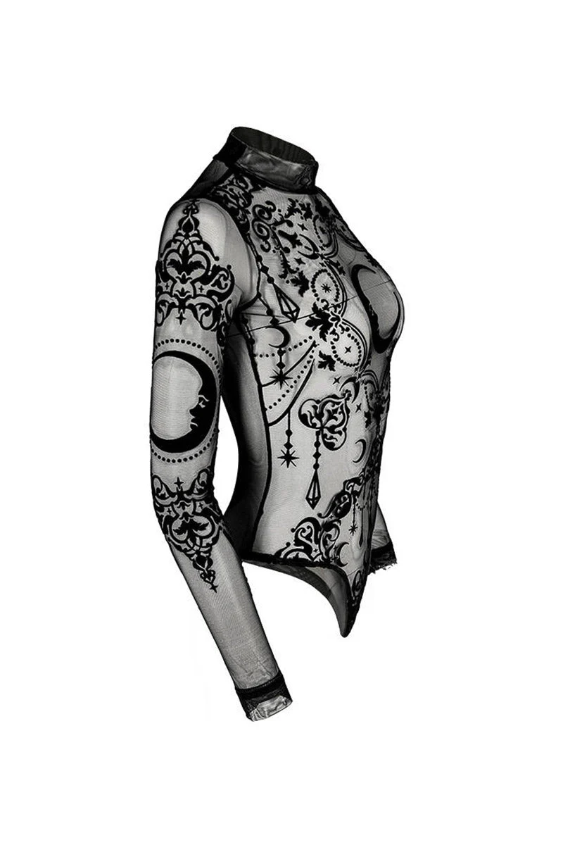 Crescent Moon Mesh Bodysuit - Image 5