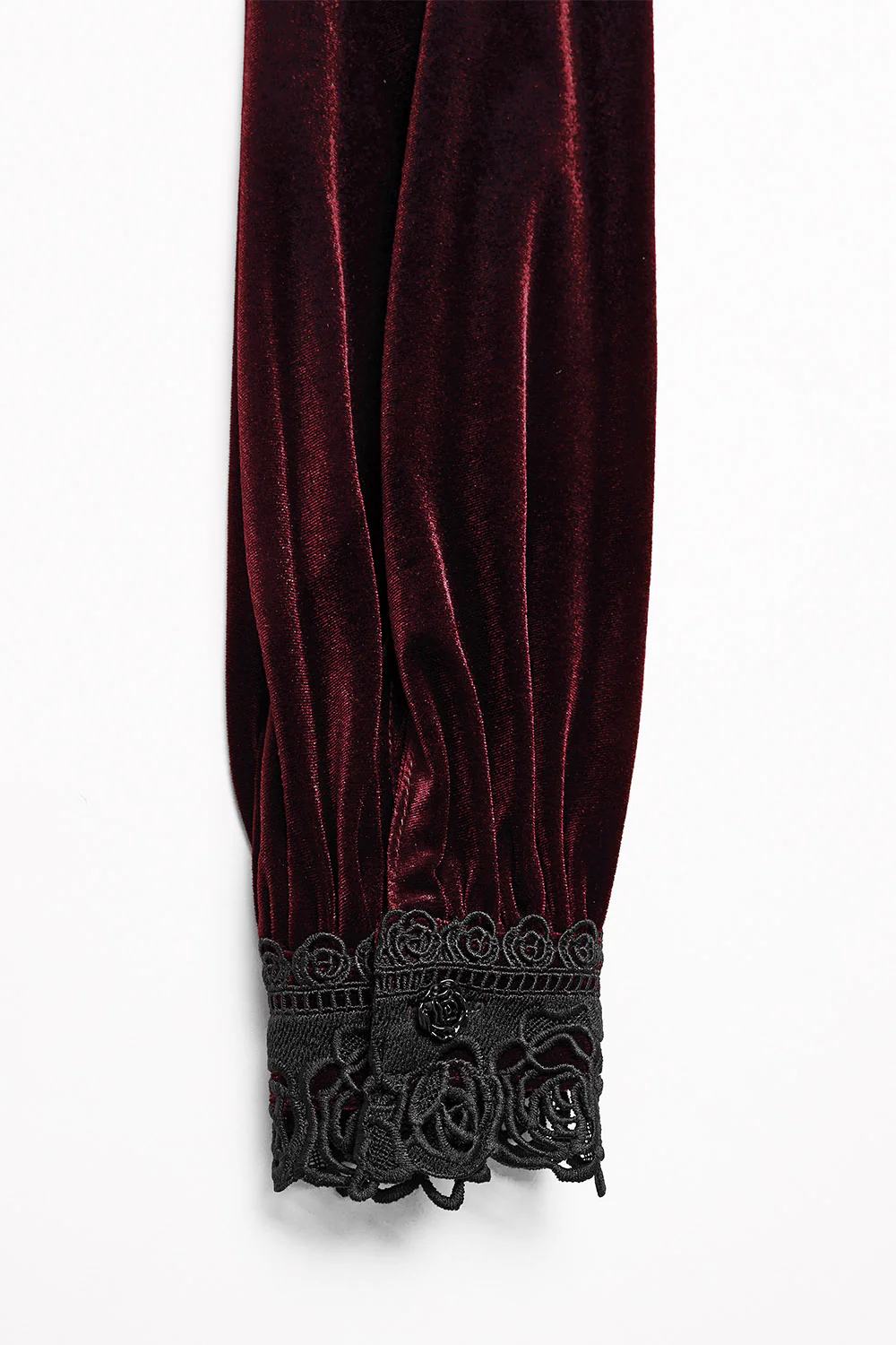 Crimson Bloom Embroidered Button-Up Top [Red] - Image 10