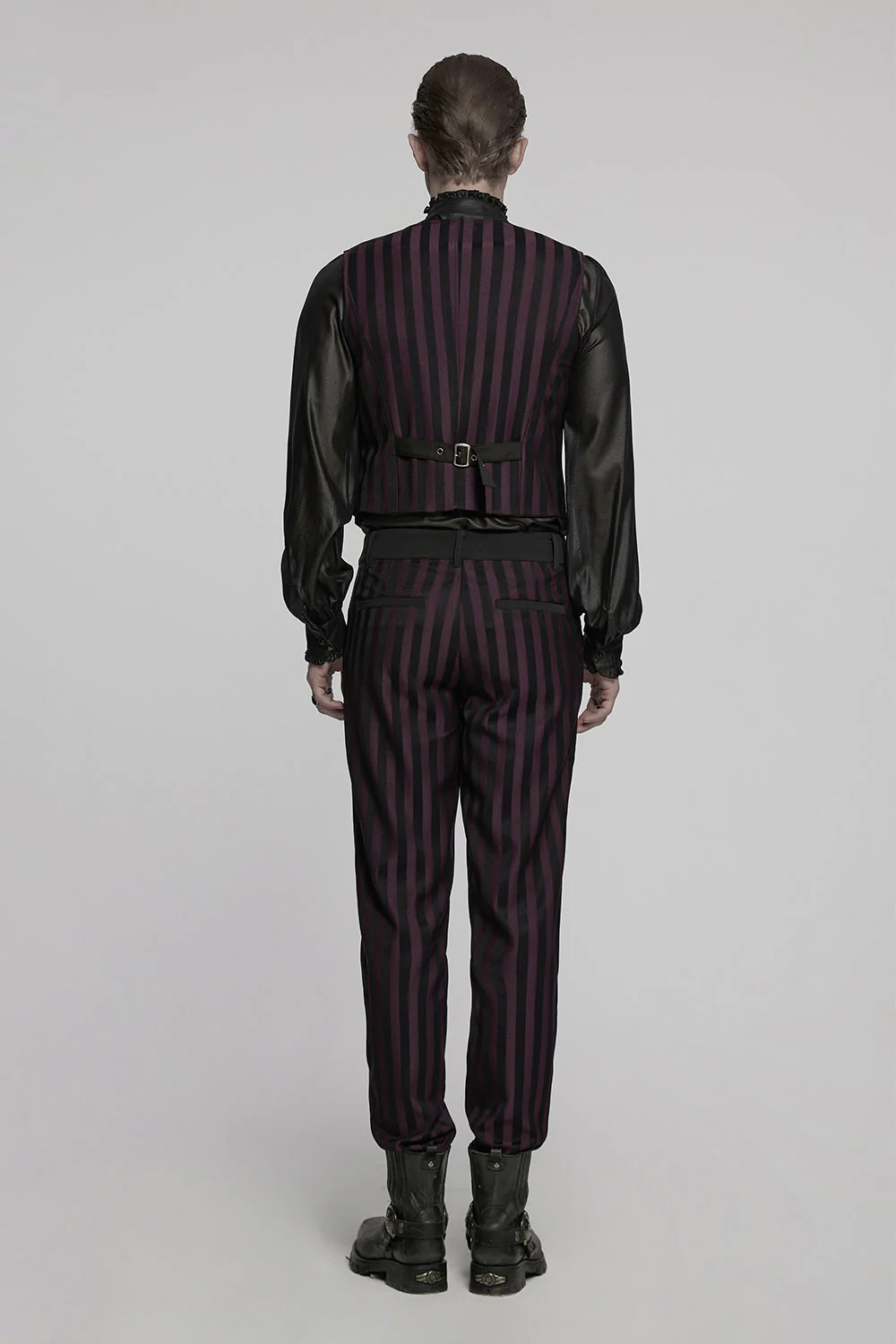 Crimson Manor Striped Waistcoat [Black/Red] - Image 6