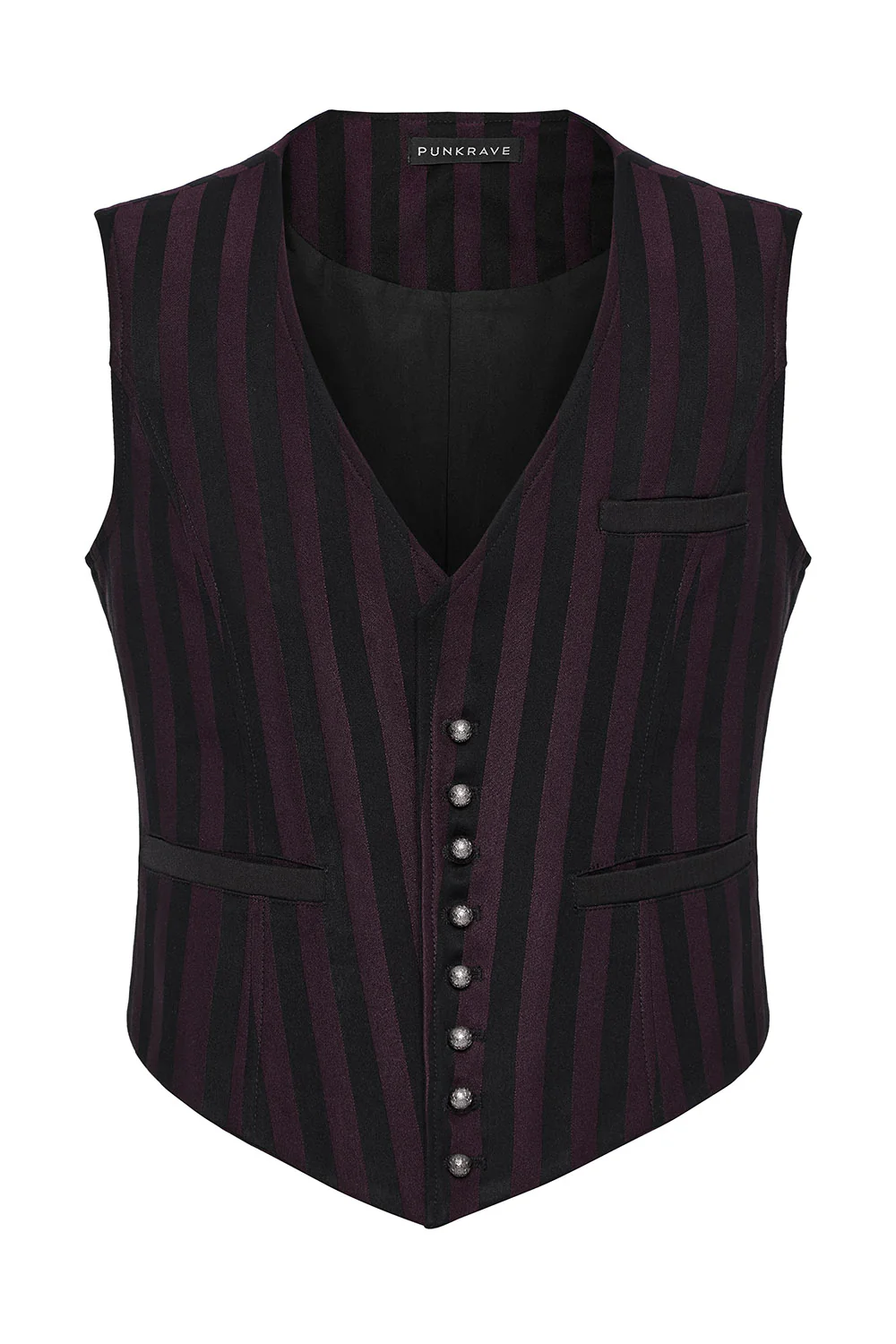 Crimson Manor Striped Waistcoat [Black/Red] - Image 7