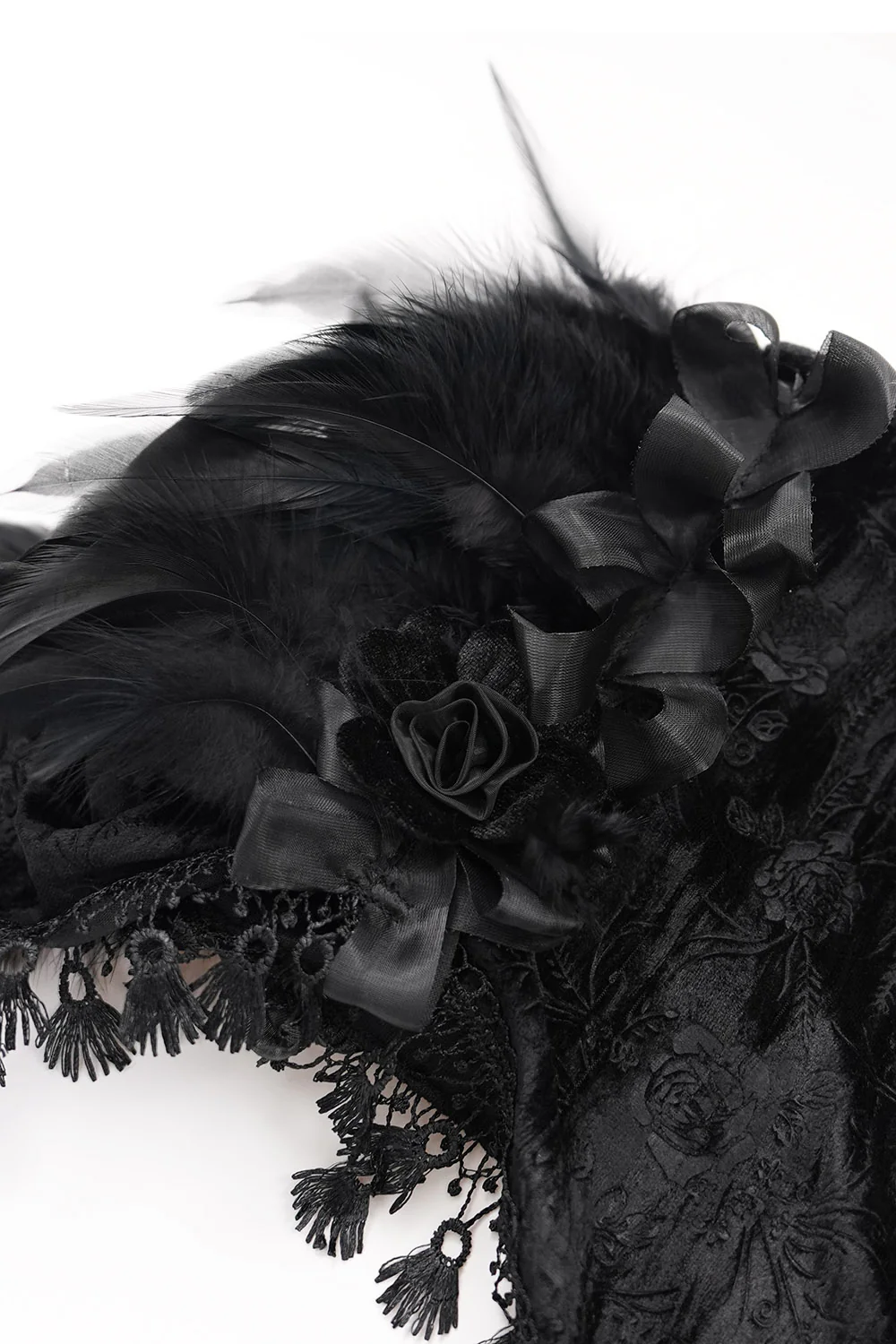 Crow Hollows Feathered Capelet - Image 11