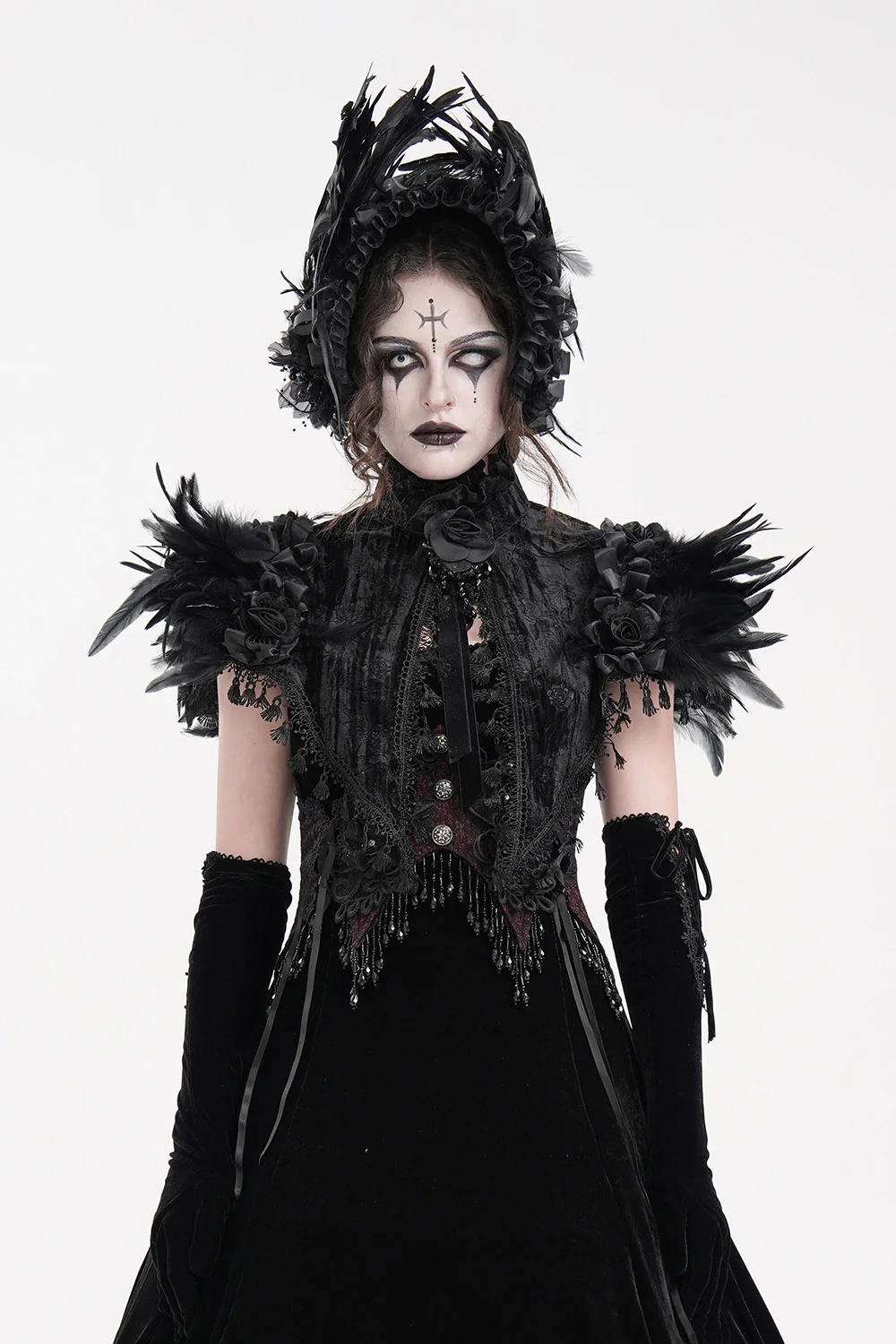 Crow Hollows Feathered Capelet - Image 2