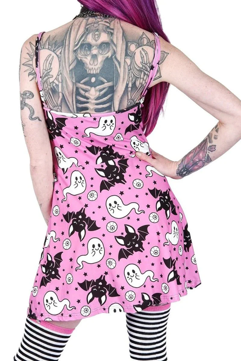 Cute Ghost and Bat Skater Dress - Image 4