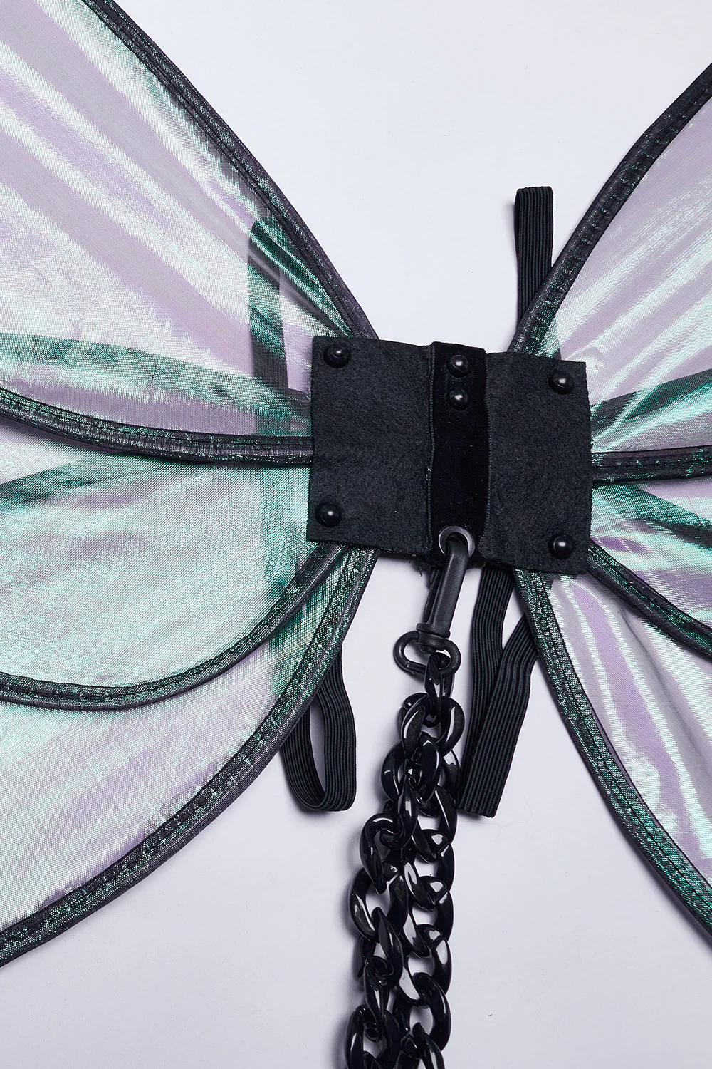 Cyberpunk Chain & Choker Fairy Wings Harness - Image 13