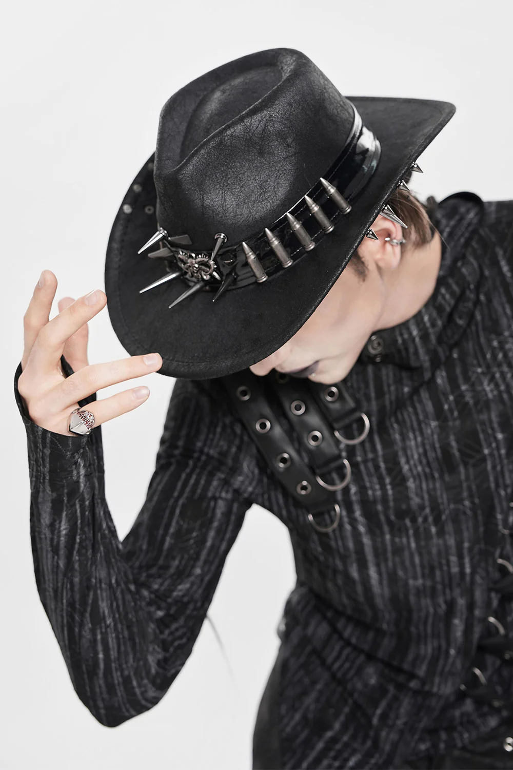 Dagger Bone Studded Hat - Image 2