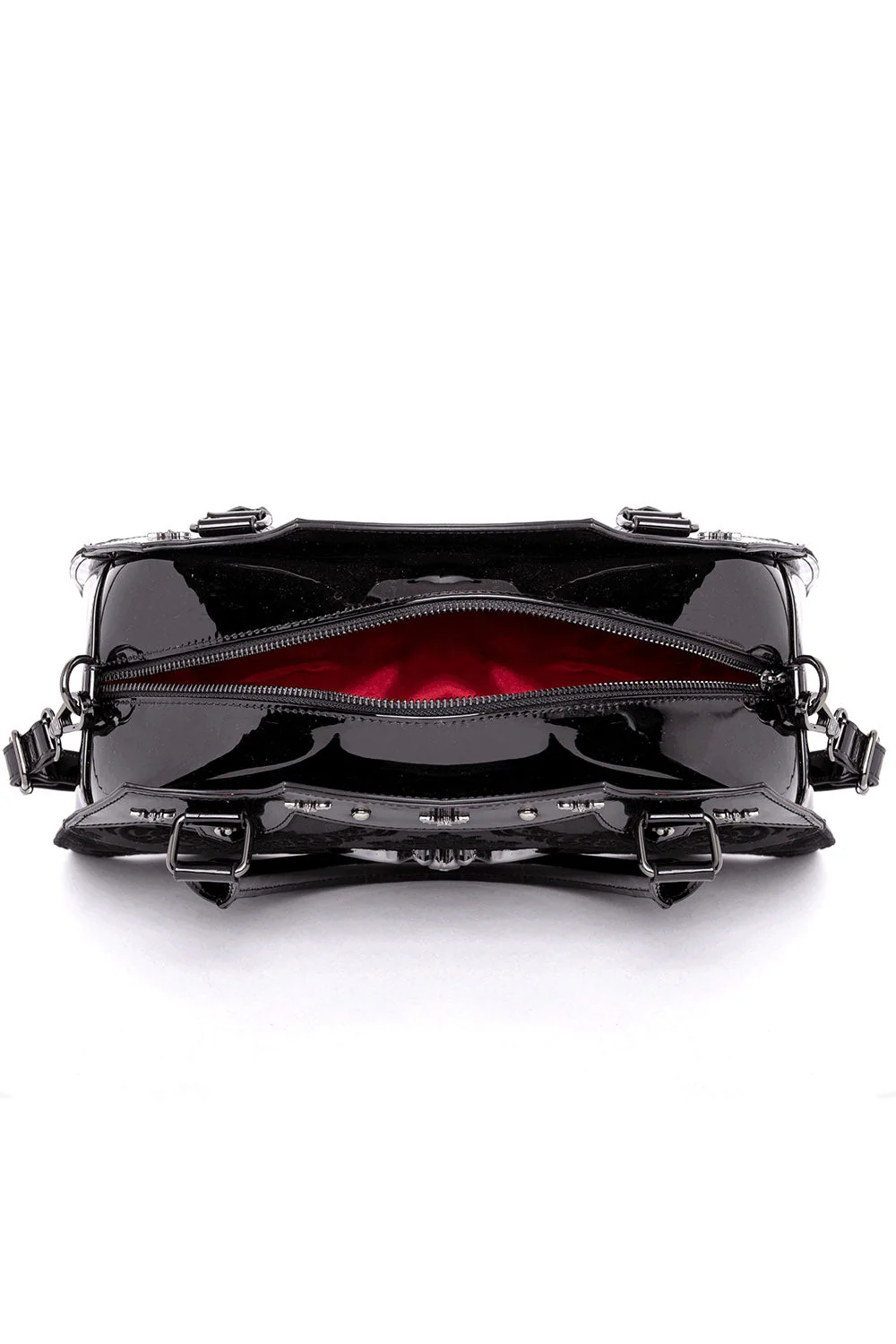 Damask Bat Handbag [Black] - Image 3