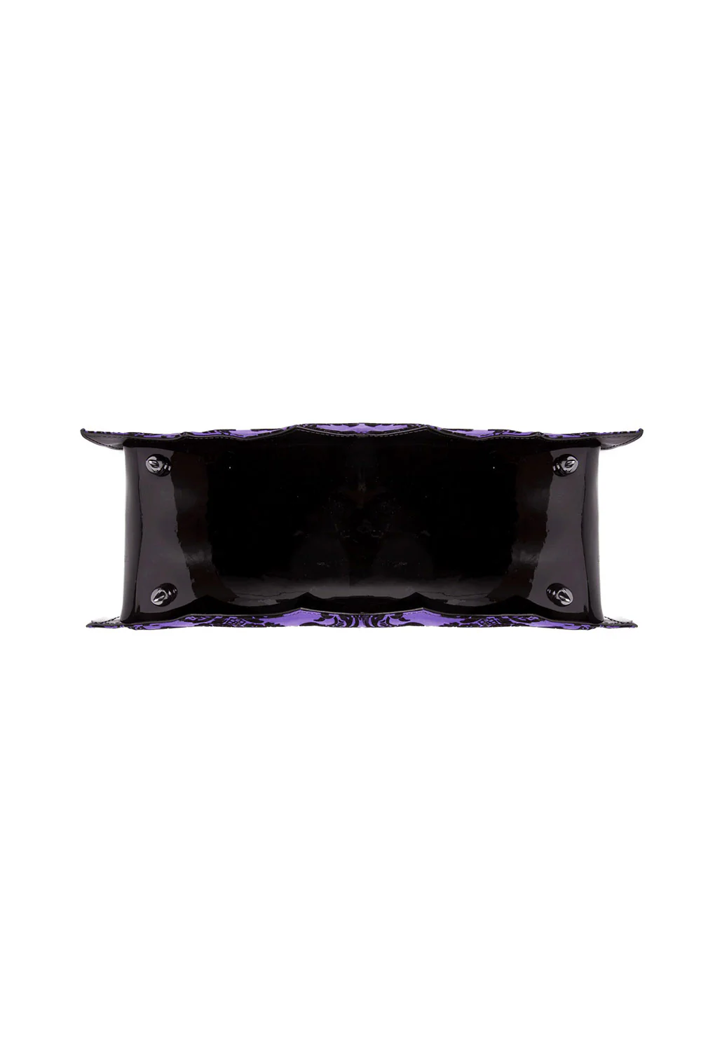 Damask Bat Handbag In Violet - Image 4