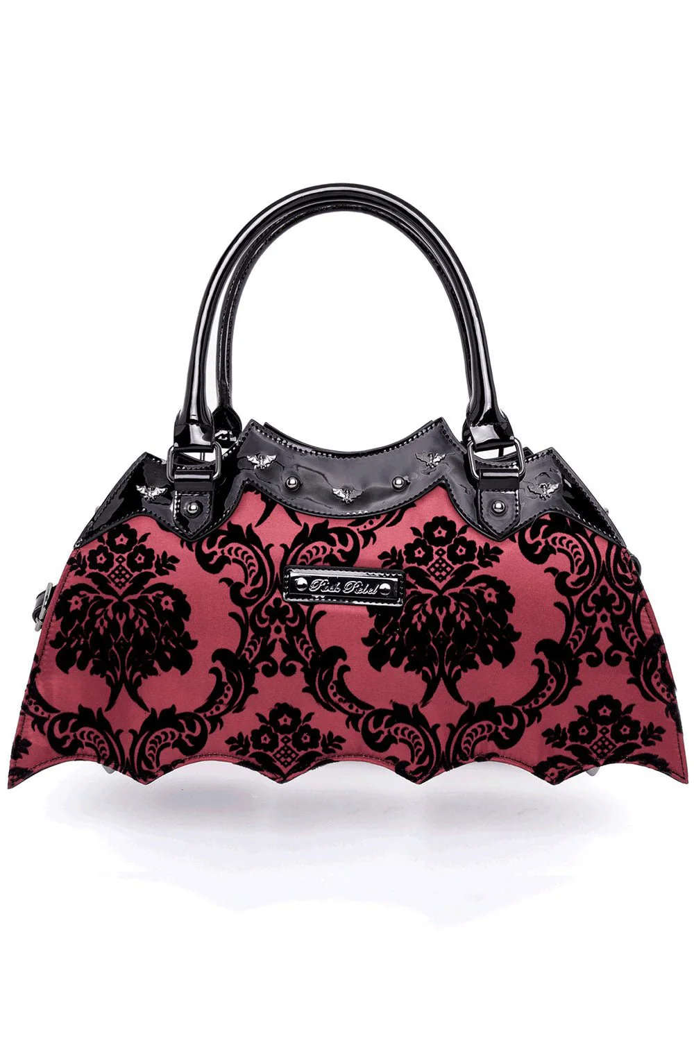 Damask Bat Handbag [RED] - Image 2