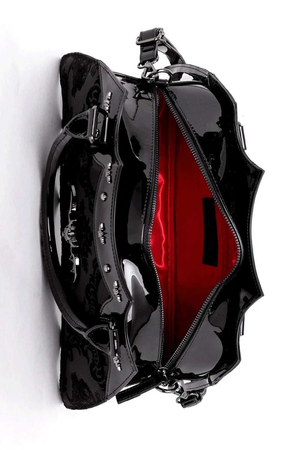 Damask Bat Handbag [RED] - Image 6