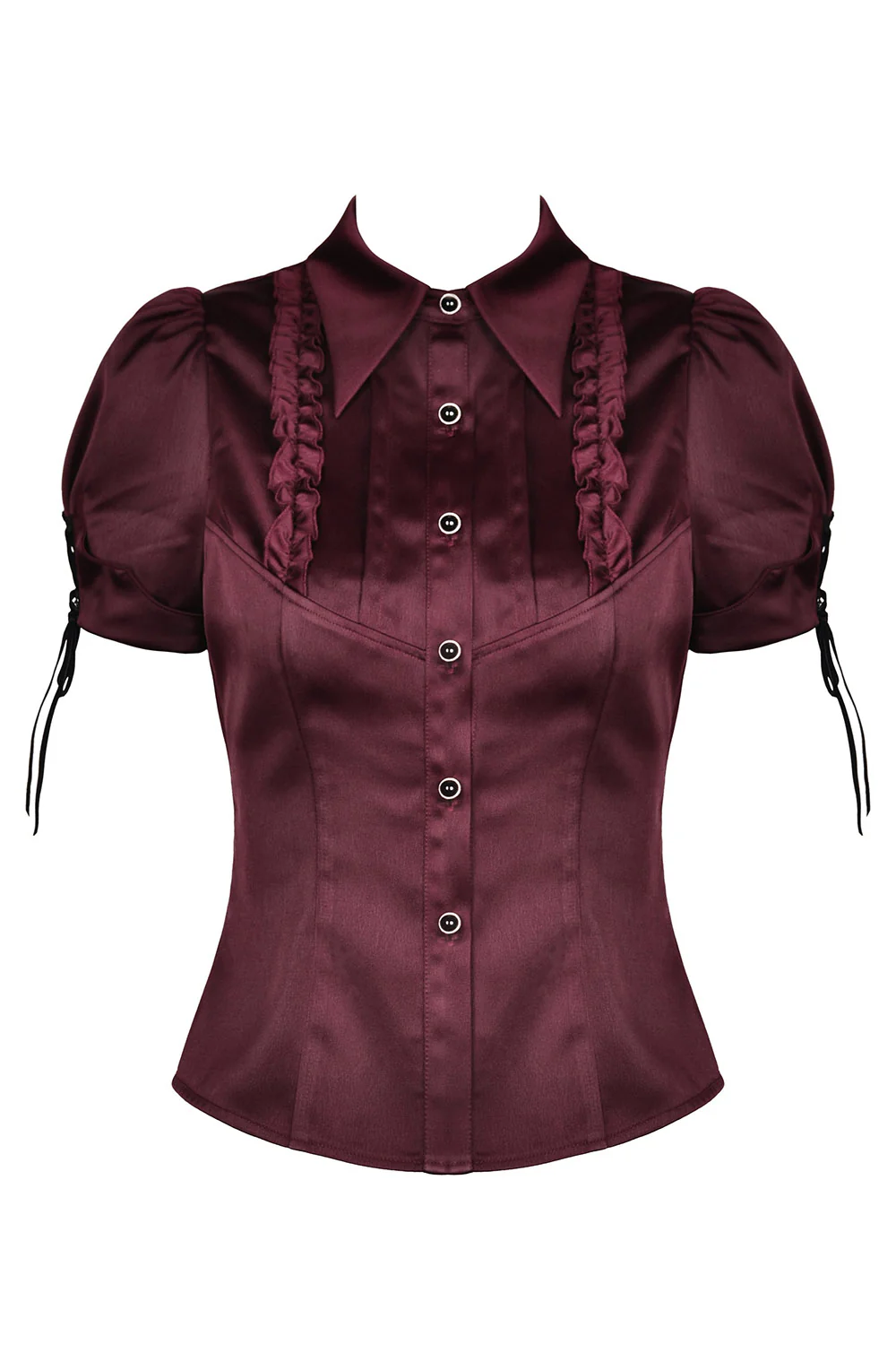 Dark Academia Button-Up Shirt [Wine]