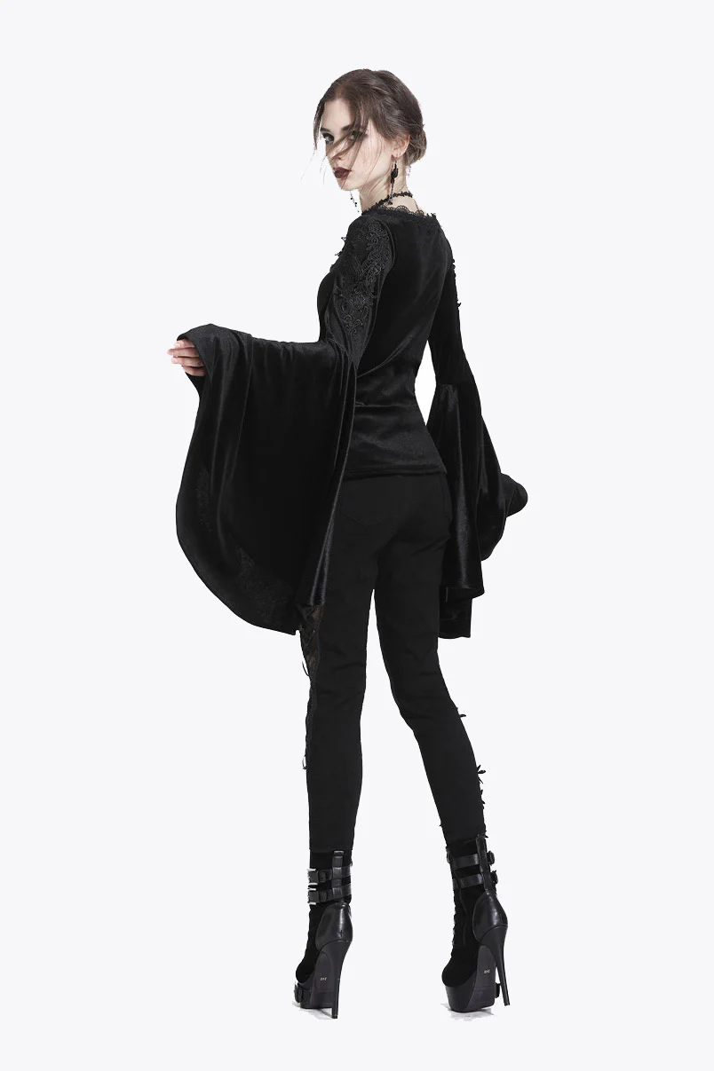 Dark Carriage Flared Long Sleeve Top - Image 5