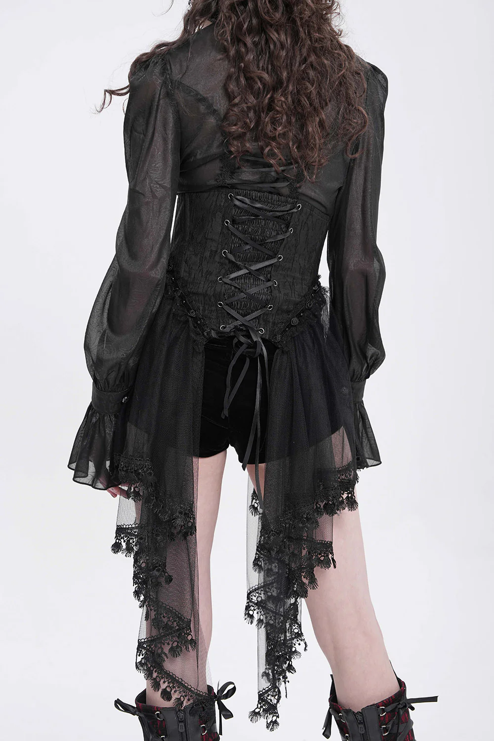 Dark Charms Mesh Underbust Corset - Image 3