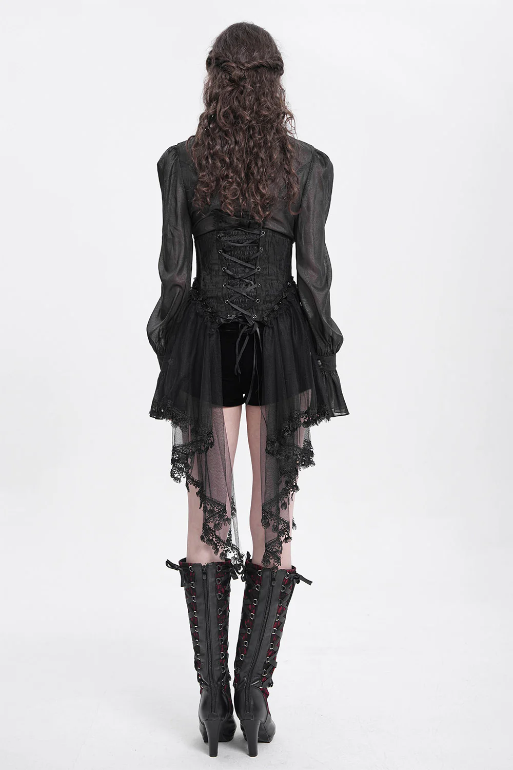 Dark Charms Mesh Underbust Corset - Image 7