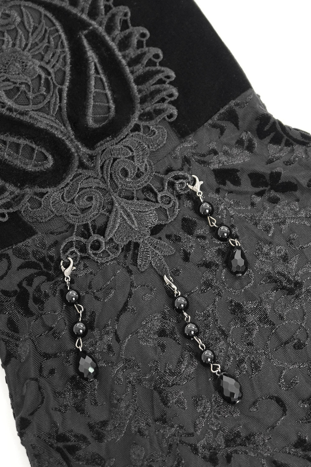 Dark Countess Embroidered Velvet Flares - Image 7