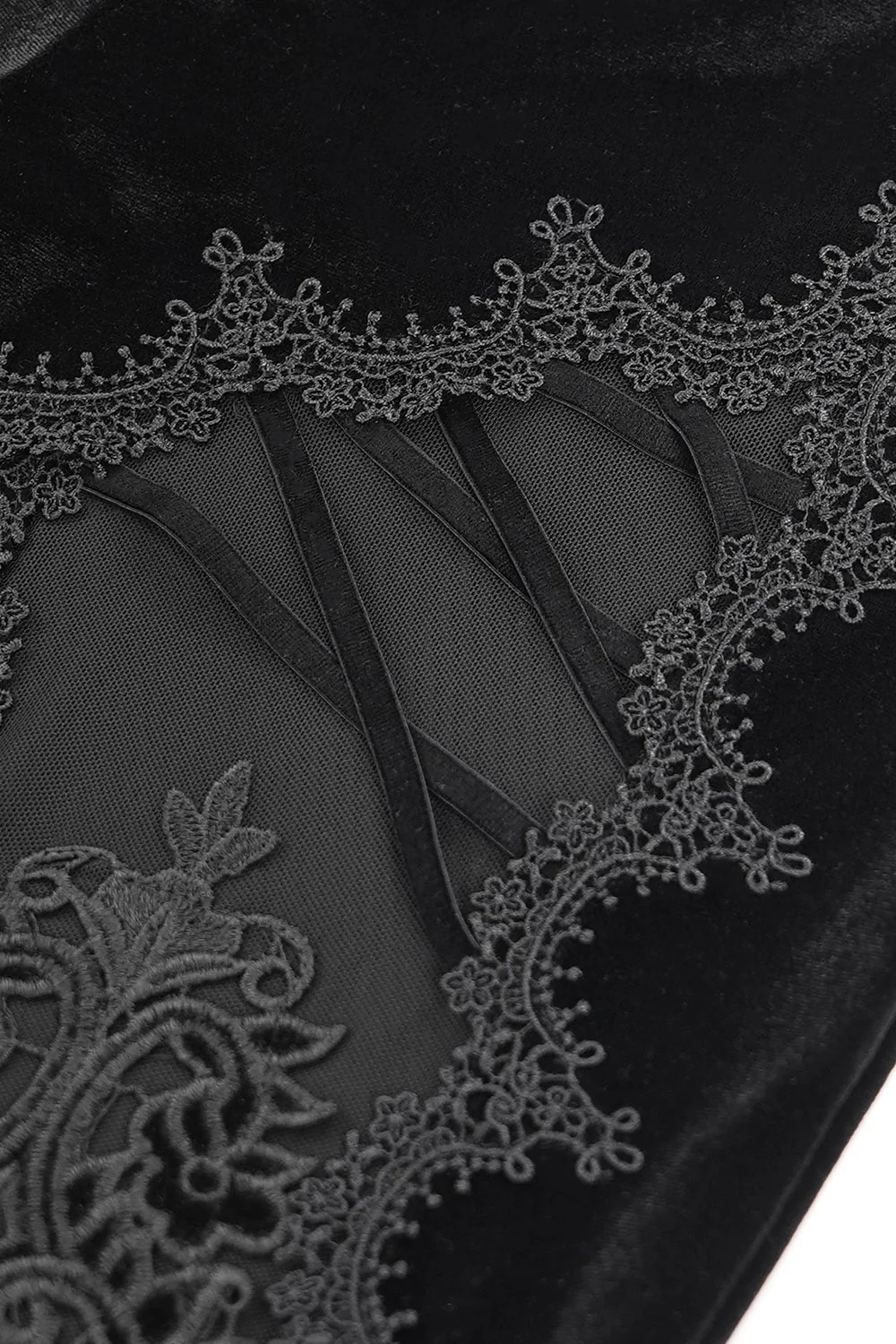 Dark Countess Embroidered Velvet Flares - Image 8