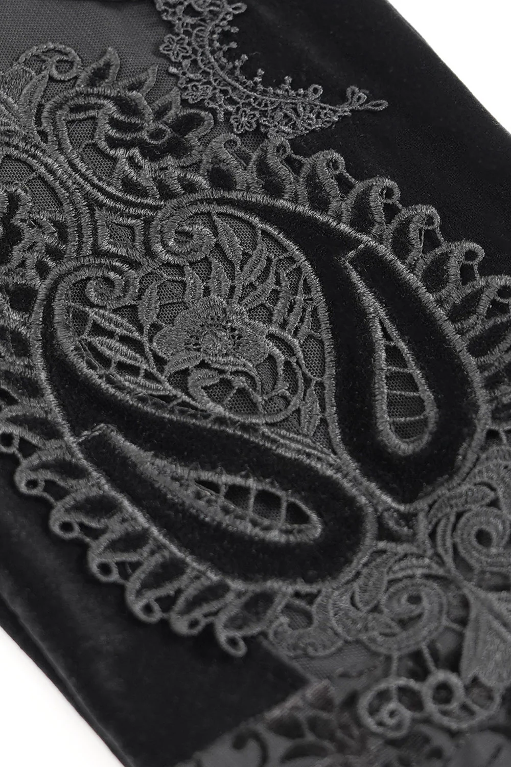 Dark Countess Embroidered Velvet Flares - Image 9
