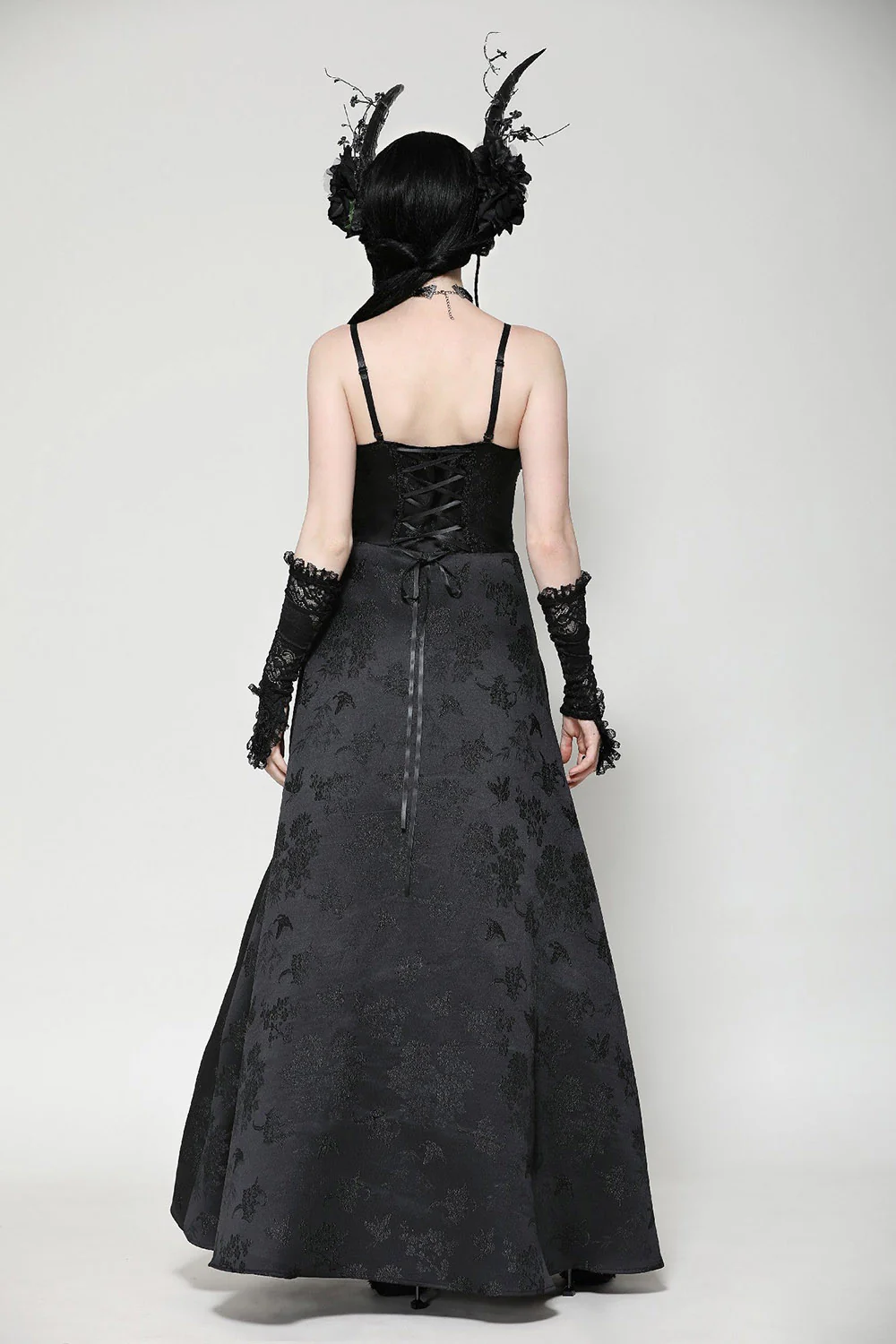 Dark Fairydom Floral Goth Gown - Image 6