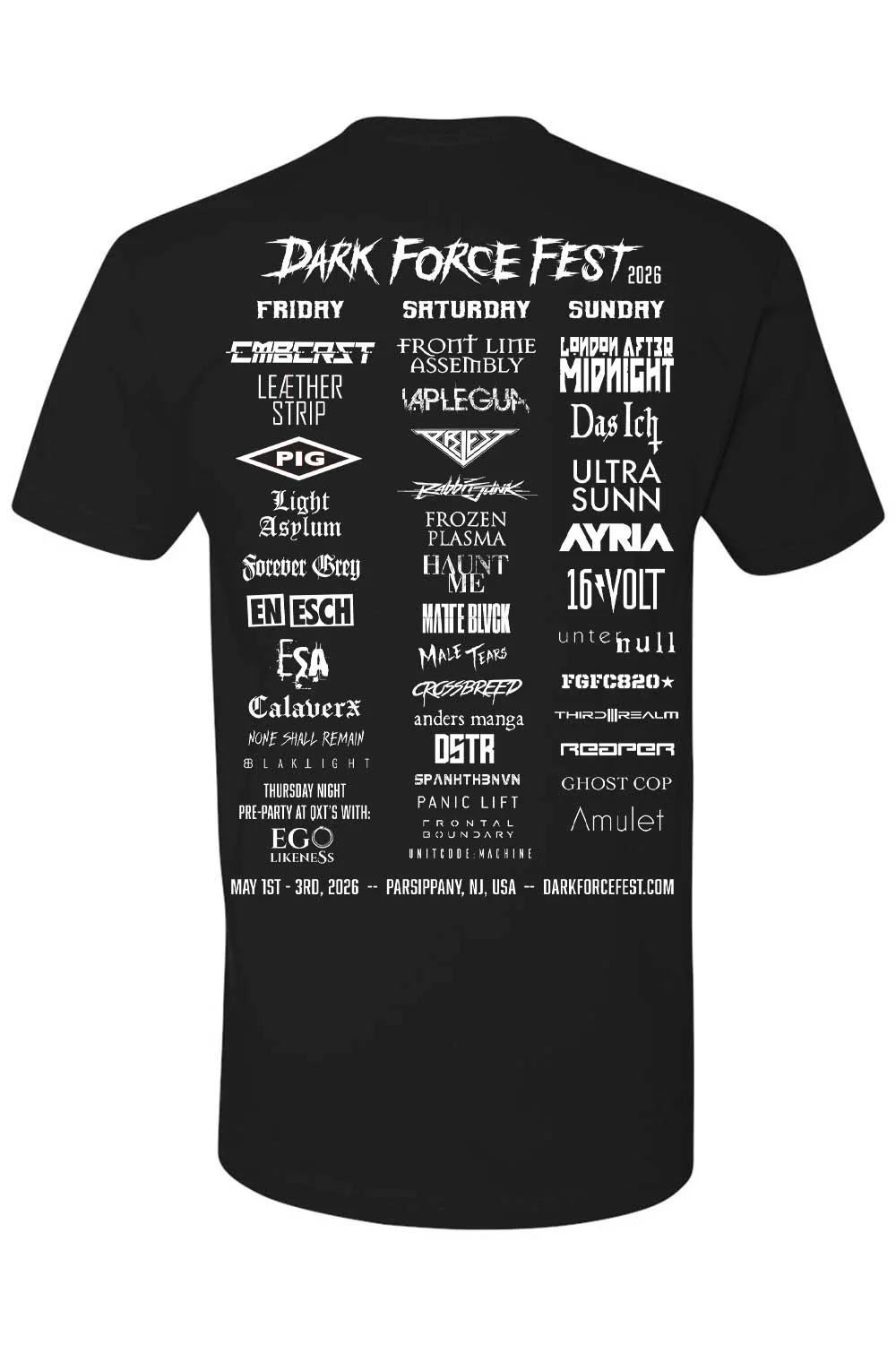 Dark Force Fest 2026 T-shirt - Image 2