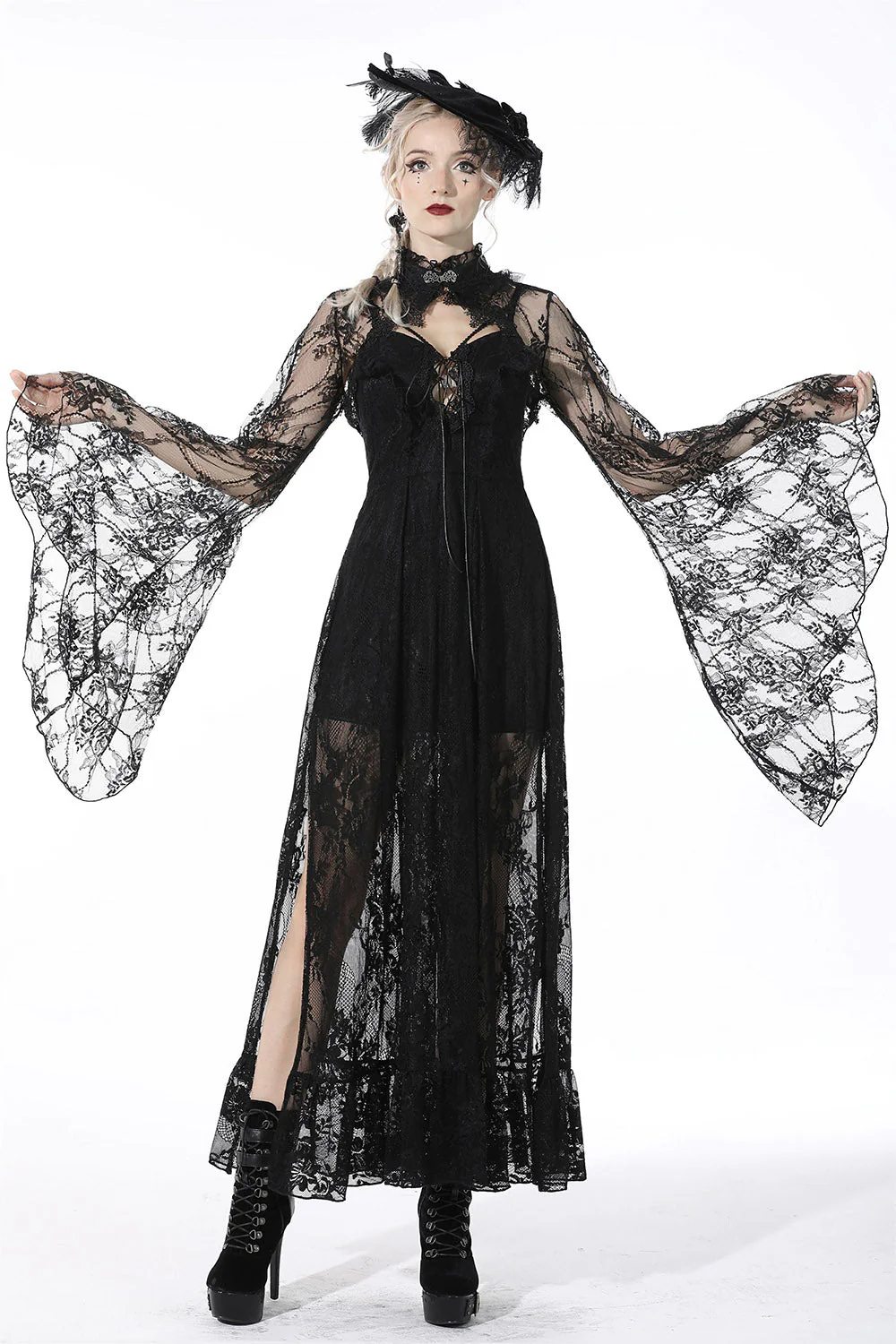 Dark Herbalist Floral Lace Shrug - Image 2