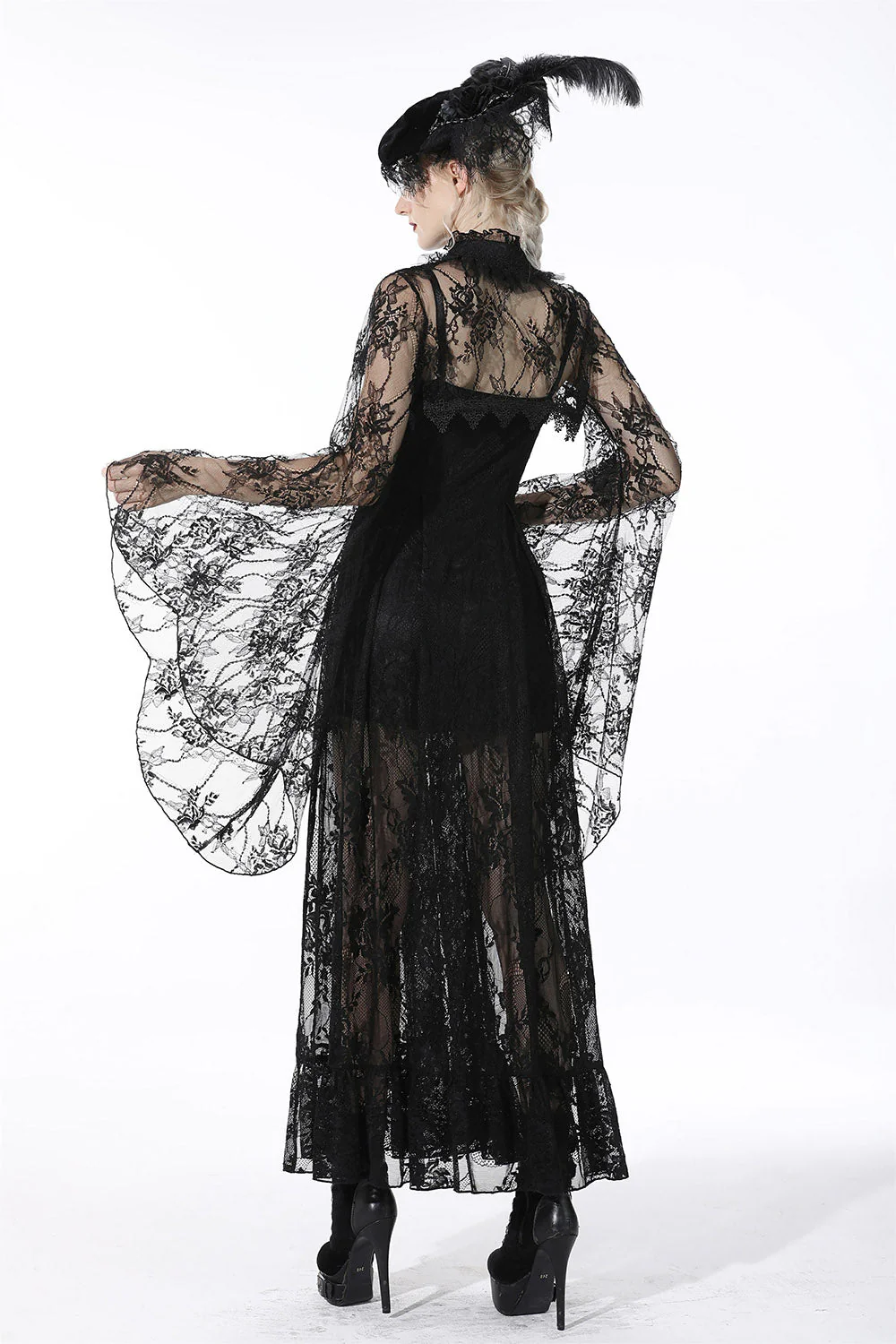 Dark Herbalist Floral Lace Shrug - Image 3