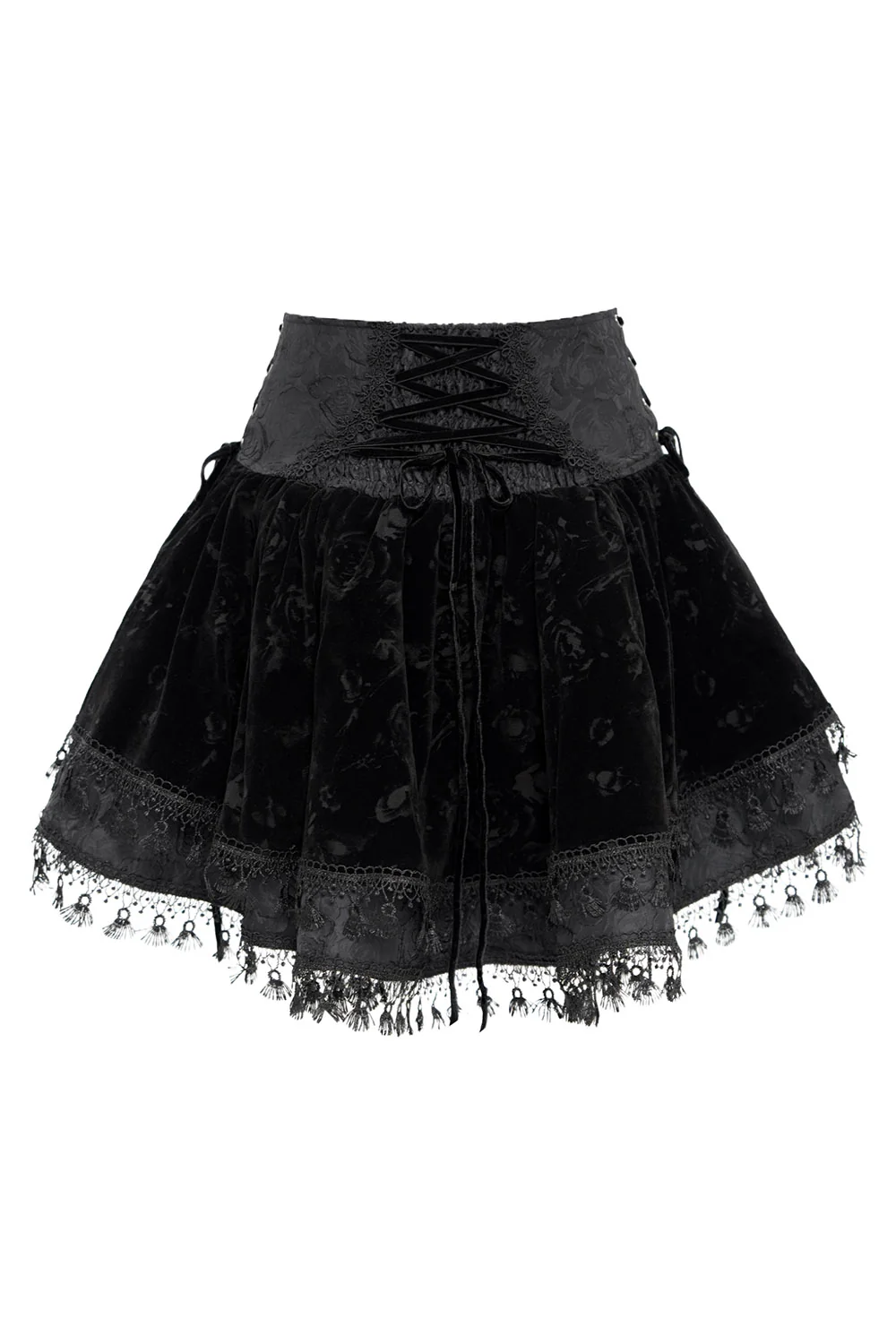 Dark Petals Flared Mini Skirt - Image 4