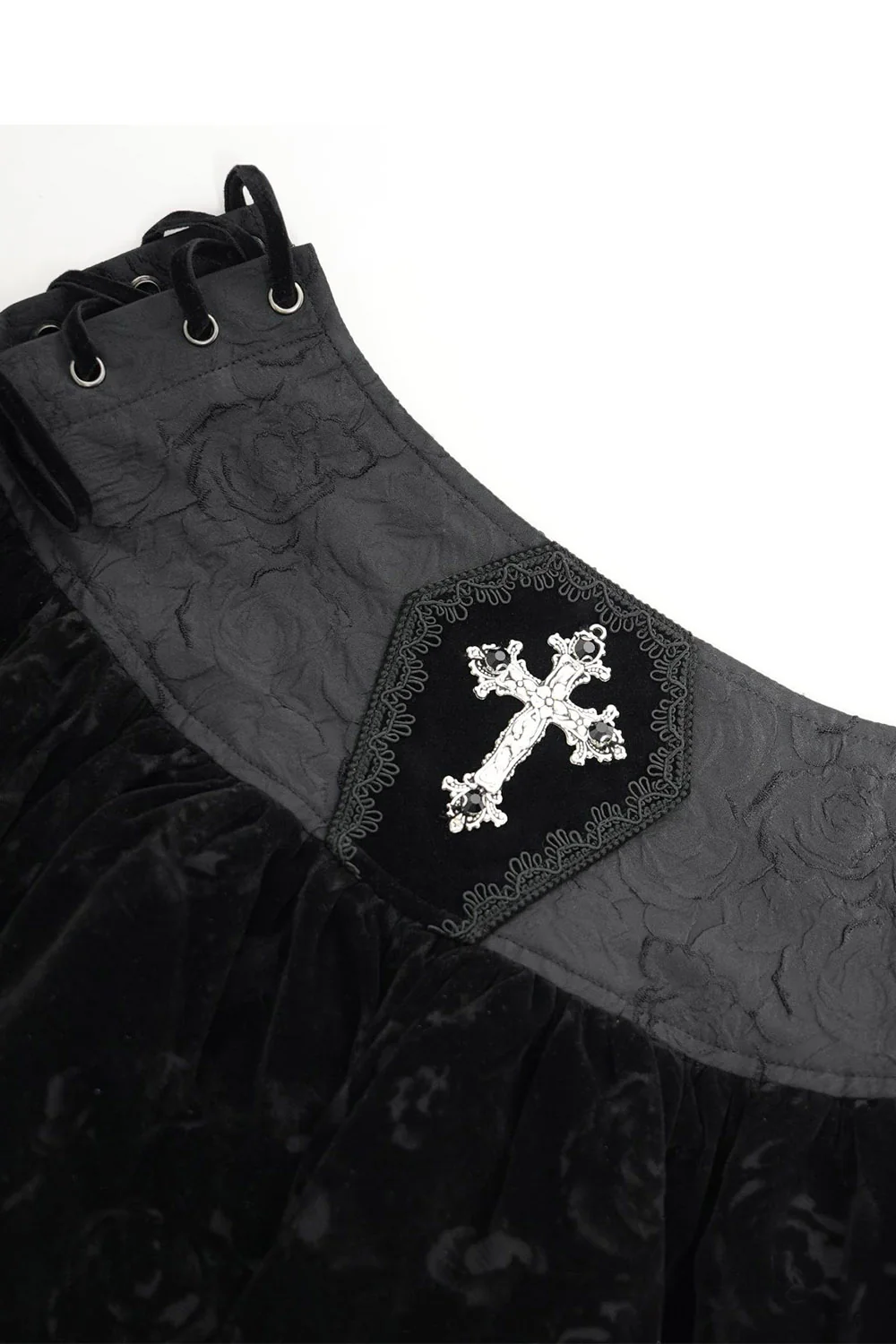 Dark Petals Flared Mini Skirt - Image 8