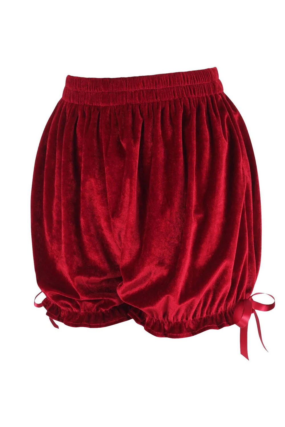 Dark Red Velvet Bloomers - Image 2