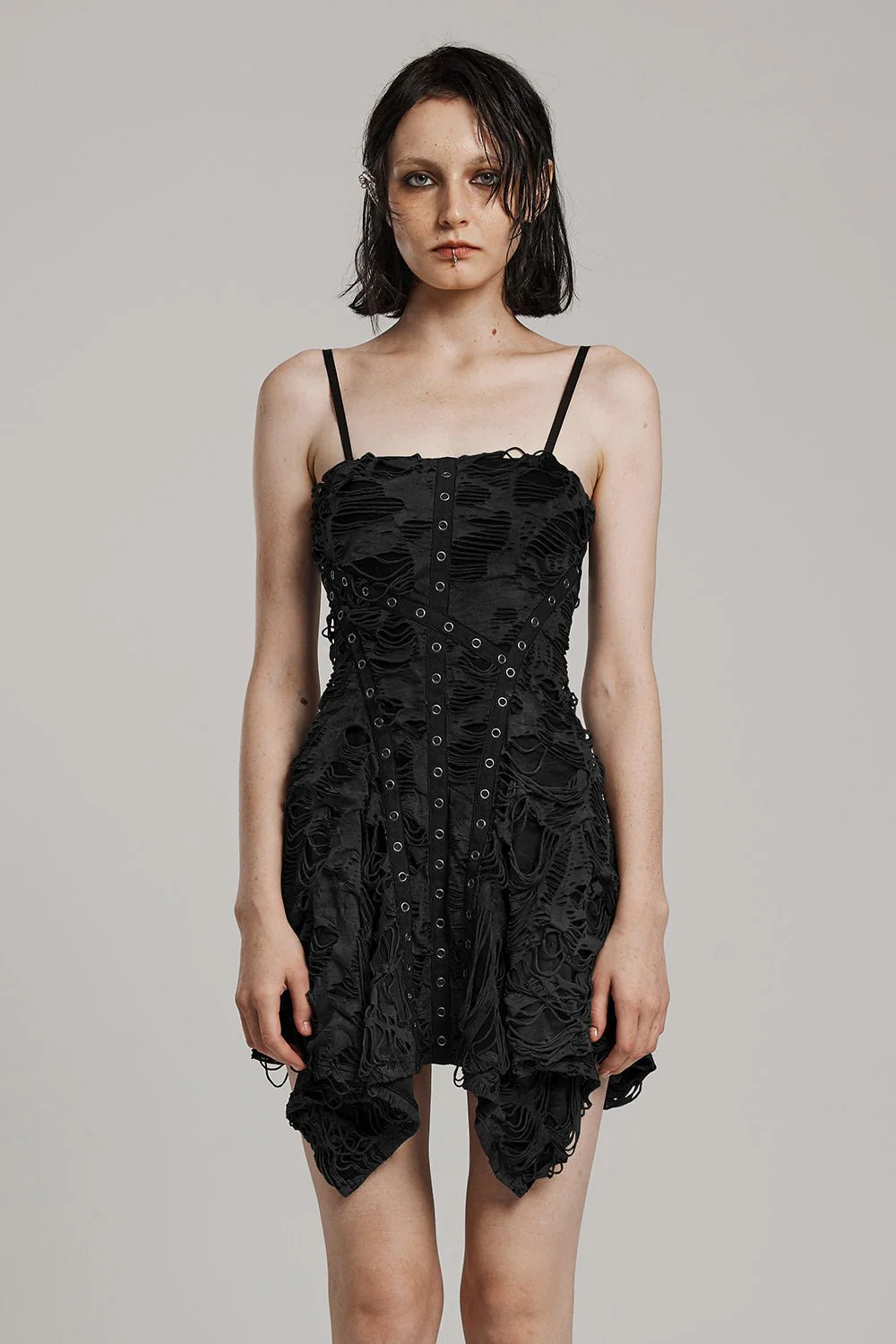 Dark Soul Grunge Goth Mini Dress - Image 4