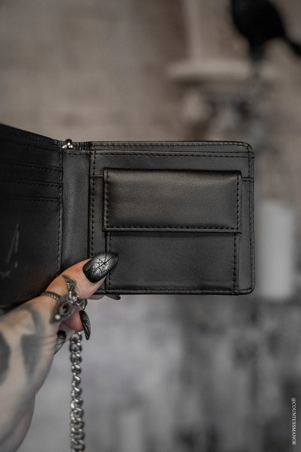 Dark Warlock Bifold Wallet w/ Chain - Image 6