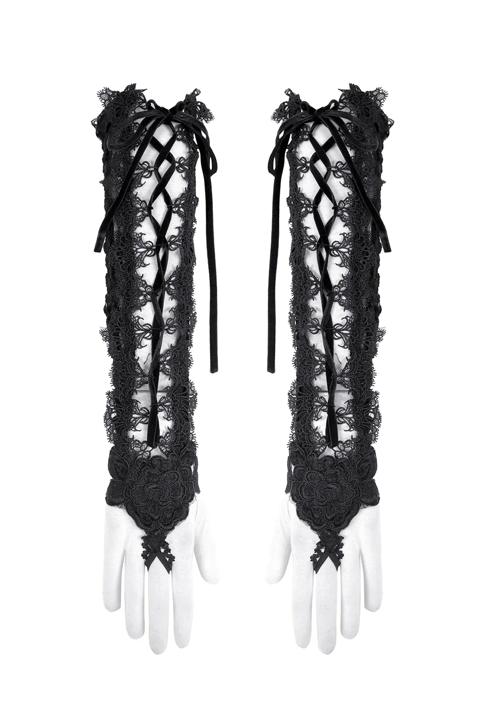 Darkbloom Lace-Up Gloves - Image 2